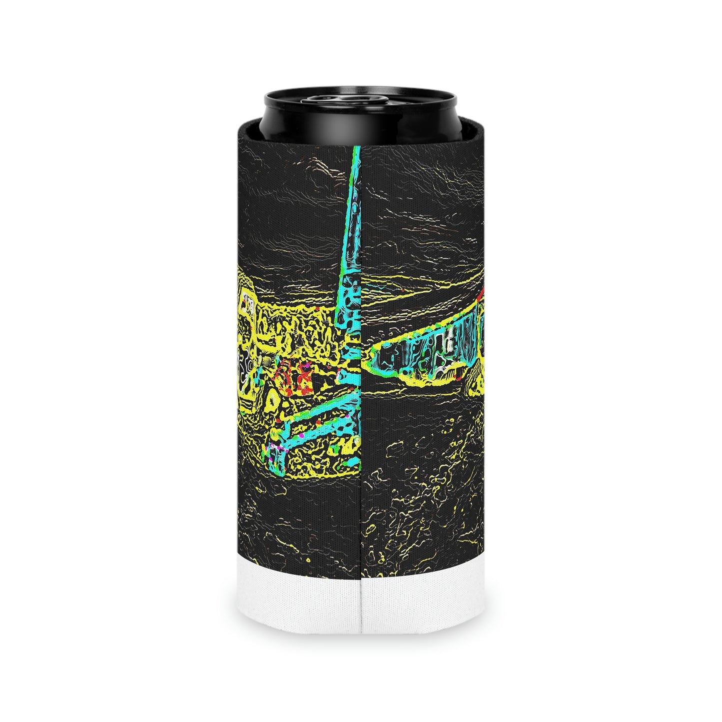 Can Cooler ... "Snow Vehicle In Snow Storm At-Rest" ... Circa 12Mar23 ... Central Idaho ... 18-Hours Rendering Time: Original Works ...