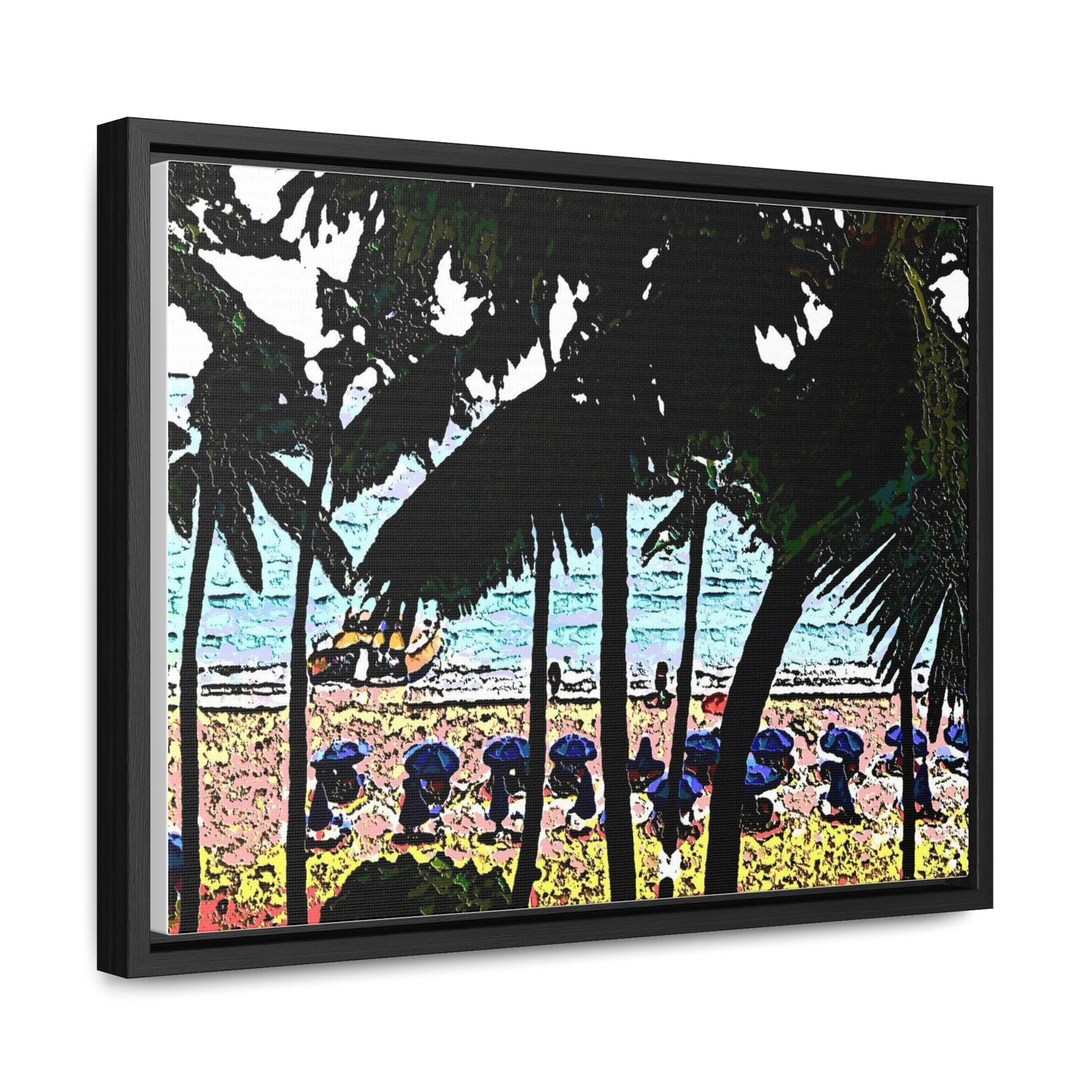 Gallery Canvas Wraps, Horizontal Frame ... "A Beautiful Beach Amongst The Palms" ... The Outrigger Waikiki, Honolulu, Oahu ... Original Works ...