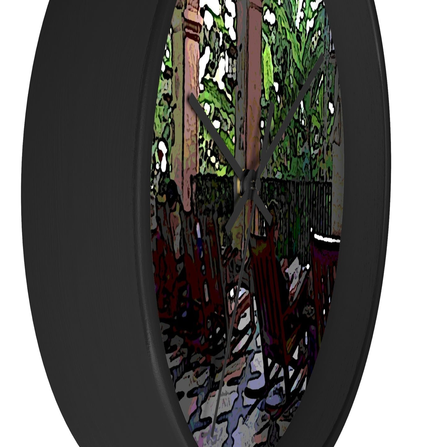 Wall clock ... Lanai & Rocking Chairs At: 'The Pink Palace' ... The Royal Hawai'ian ... Honolulu, HI ... '27Oct2014' ... Original Works ...