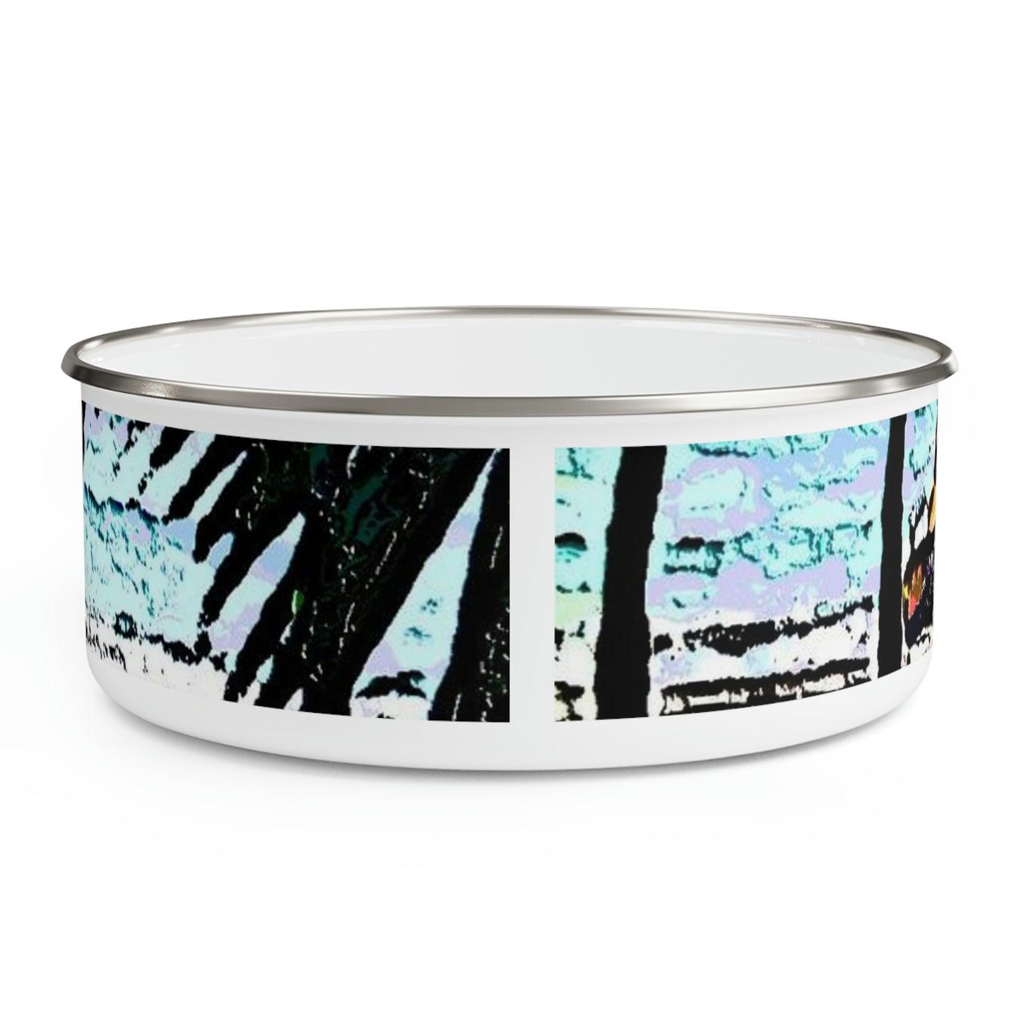 Enamel Bowl ... "A Beautiful Beach Amongst The Palms" ... The Outrigger Waikiki, Honolulu, Oahu ... Original Works ...