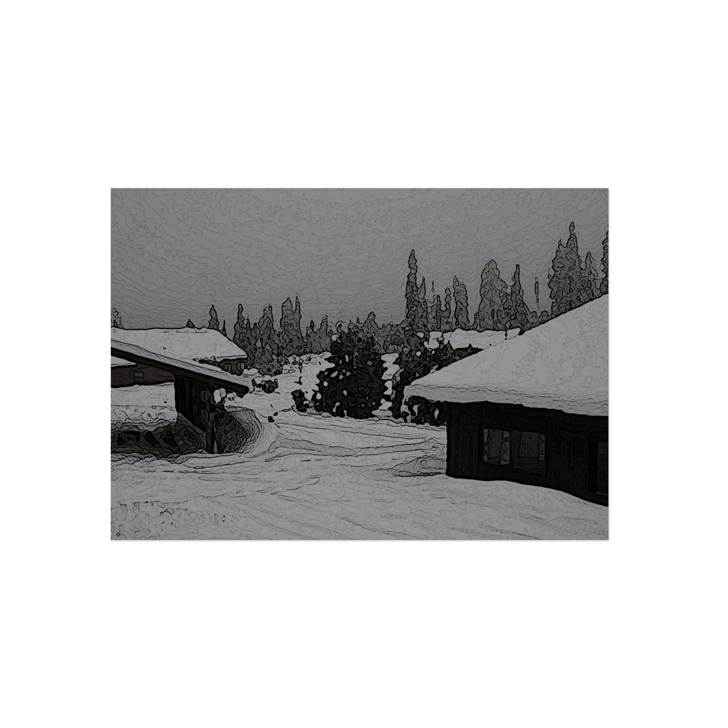 Aluminum Composite Panels ... "A Very Snowy-Day In The Mountains" ... November 2022 ... Central Idaho, 6,000' Elevation ... Original Works ...