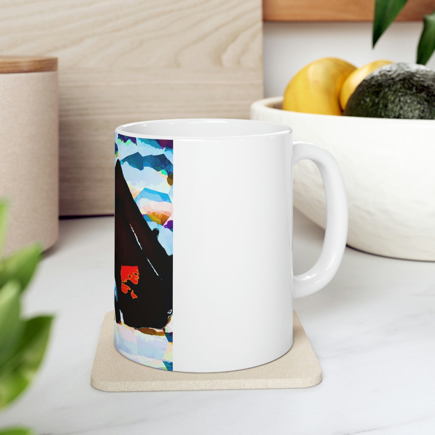 Ceramic Mug 11oz ... After An Intense Snow Storm ... 'Digging Out' ... A Vehicle & Cabin "In The Mountains" ... March 2023 ... Original Works ...