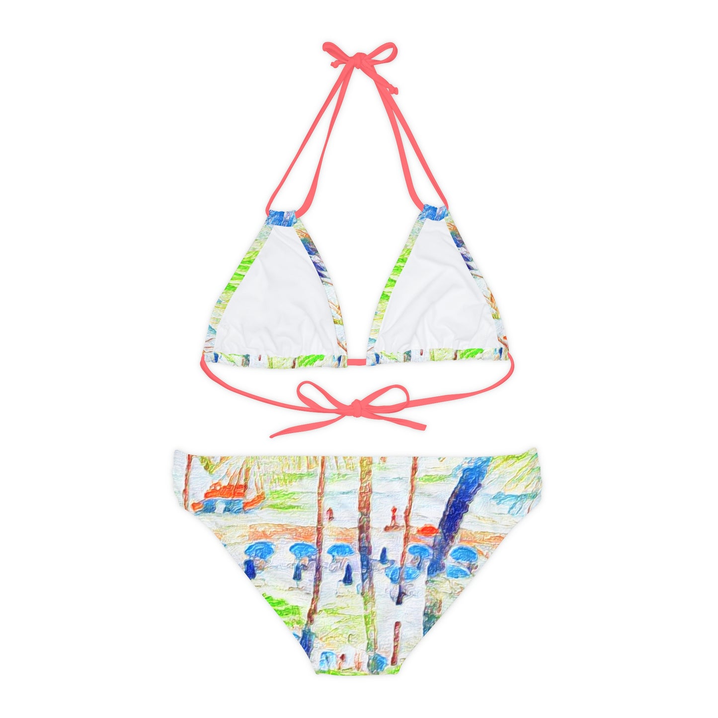 Strappy Bikini Set (AOP) ... "The Royal Hawai'ian: Waikiki Beach_Beach" ... Honolulu, HI ... Ocotber 2014 (Halloween) ... Original Works ...
