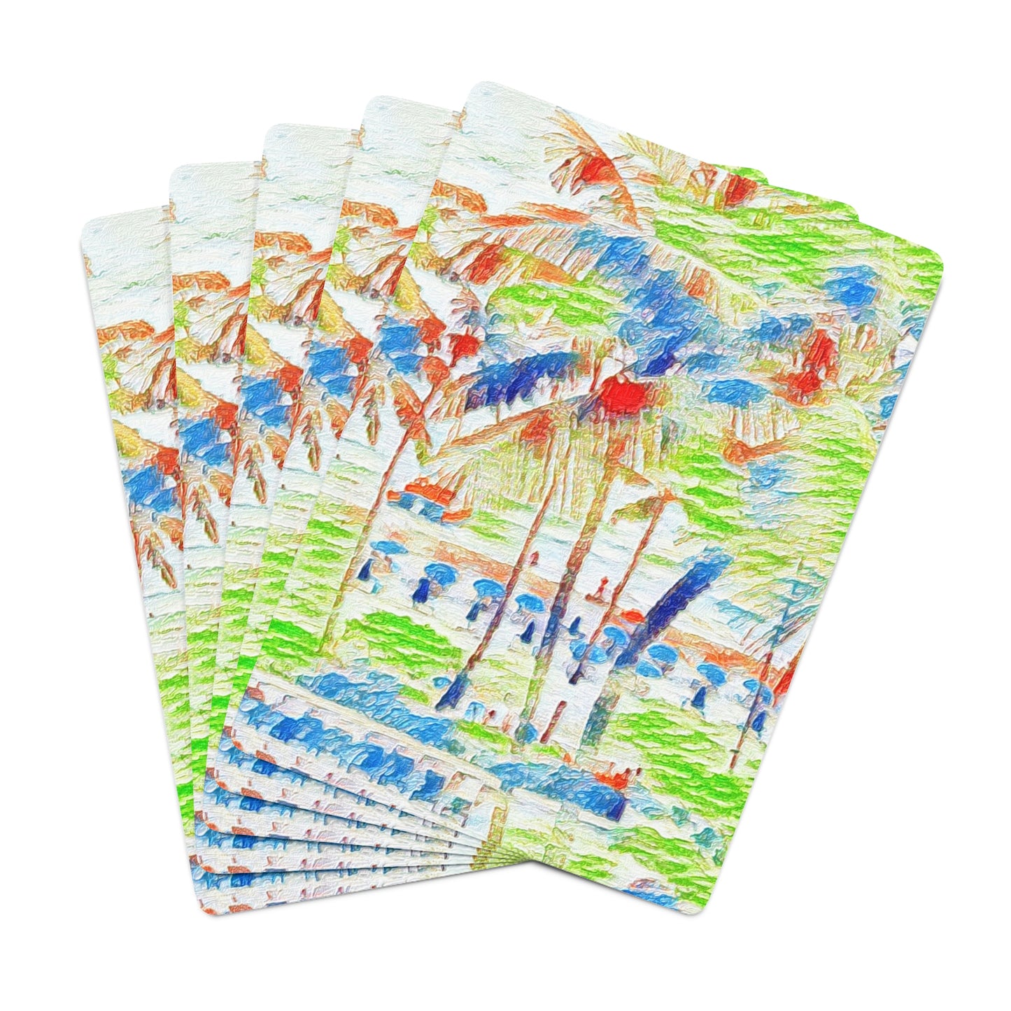 Custom Poker Cards ... "The Royal Hawai'ian: Waikiki Beach_Beach" ... Honolulu, HI ... Ocotber 2014 (Halloween) ... Original Works ...