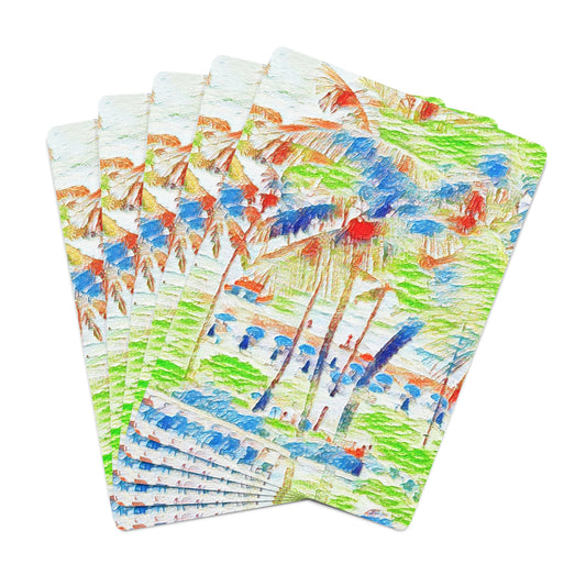 Custom Poker Cards ... "The Royal Hawai'ian: Waikiki Beach_Beach" ... Honolulu, HI ... Ocotber 2014 (Halloween) ... Original Works ...