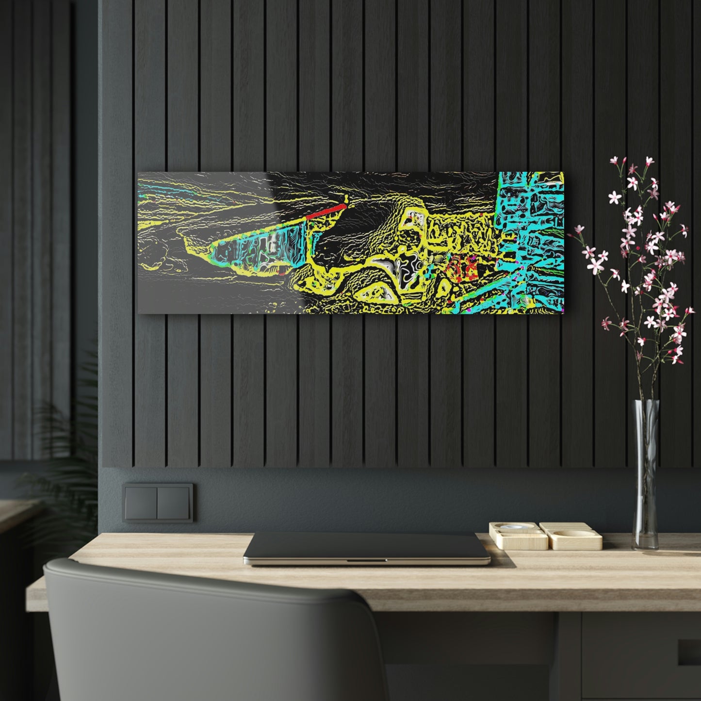 Acrylic Prints ... "Snow Vehicle In Snow Storm At-Rest" ... Circa 12Mar23 ... Central Idaho ... 18-Hours Rendering Time: Original Works ...