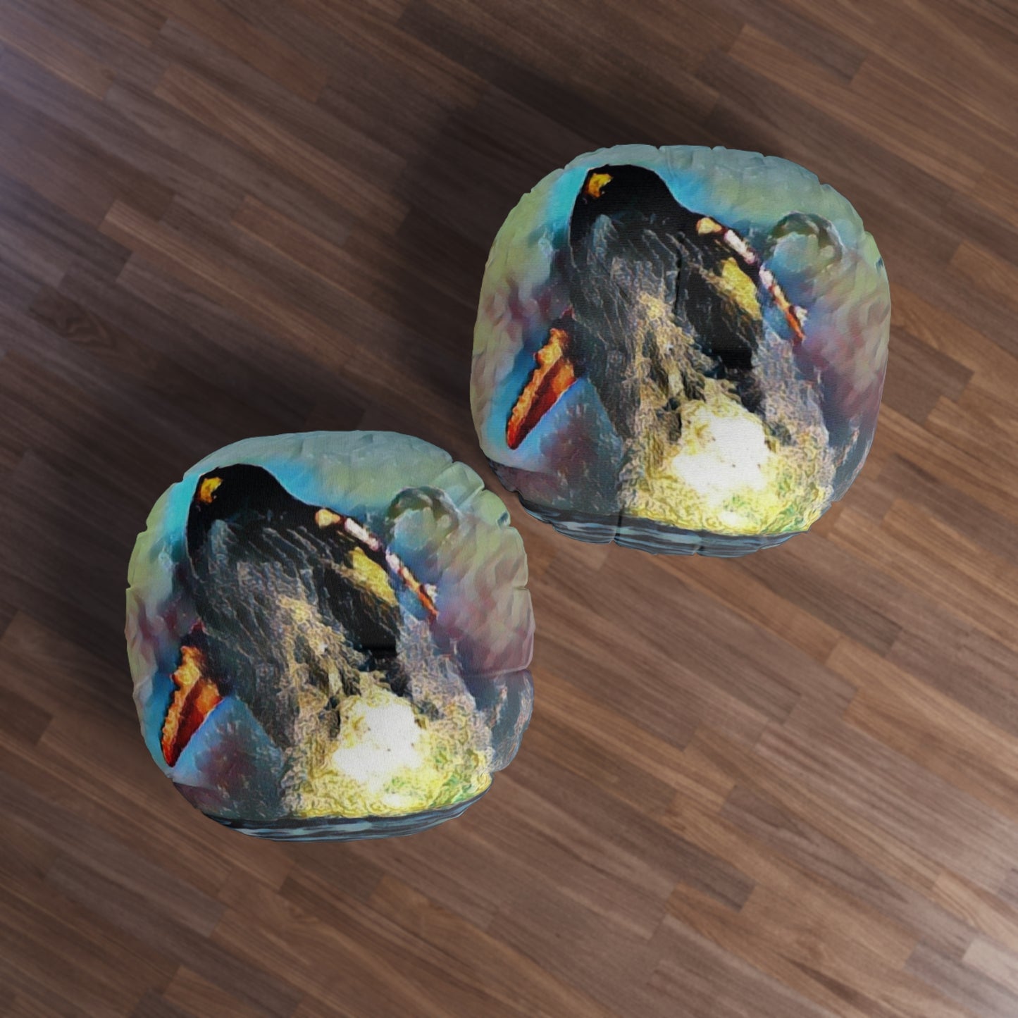 Tufted Floor Pillow, Round ... An Extraordinary Humpback Breach ... 'With Explosive Energy' ... Family Archives (KPH) ... Circa: 21st Century. Maui, HI ... Original Works ...