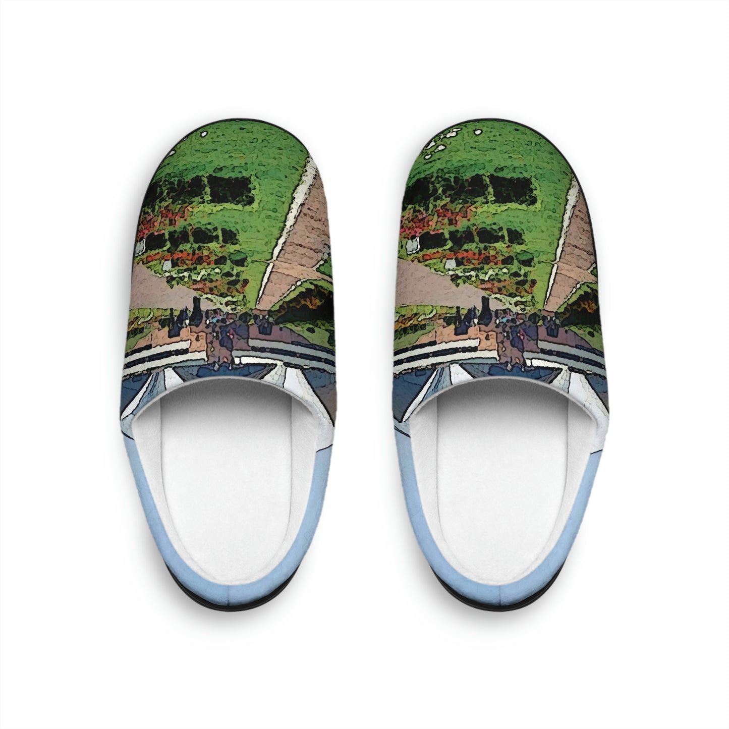 Men's Indoor Slippers ... 'Bahai'i House-Of-Worship' ... "Lotus Temple: Delhi, India, 2008" ... Original Works ...