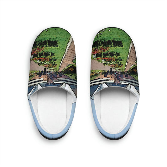 Men's Indoor Slippers ... 'Bahai'i House-Of-Worship' ... "Lotus Temple: Delhi, India, 2008" ... Original Works ...