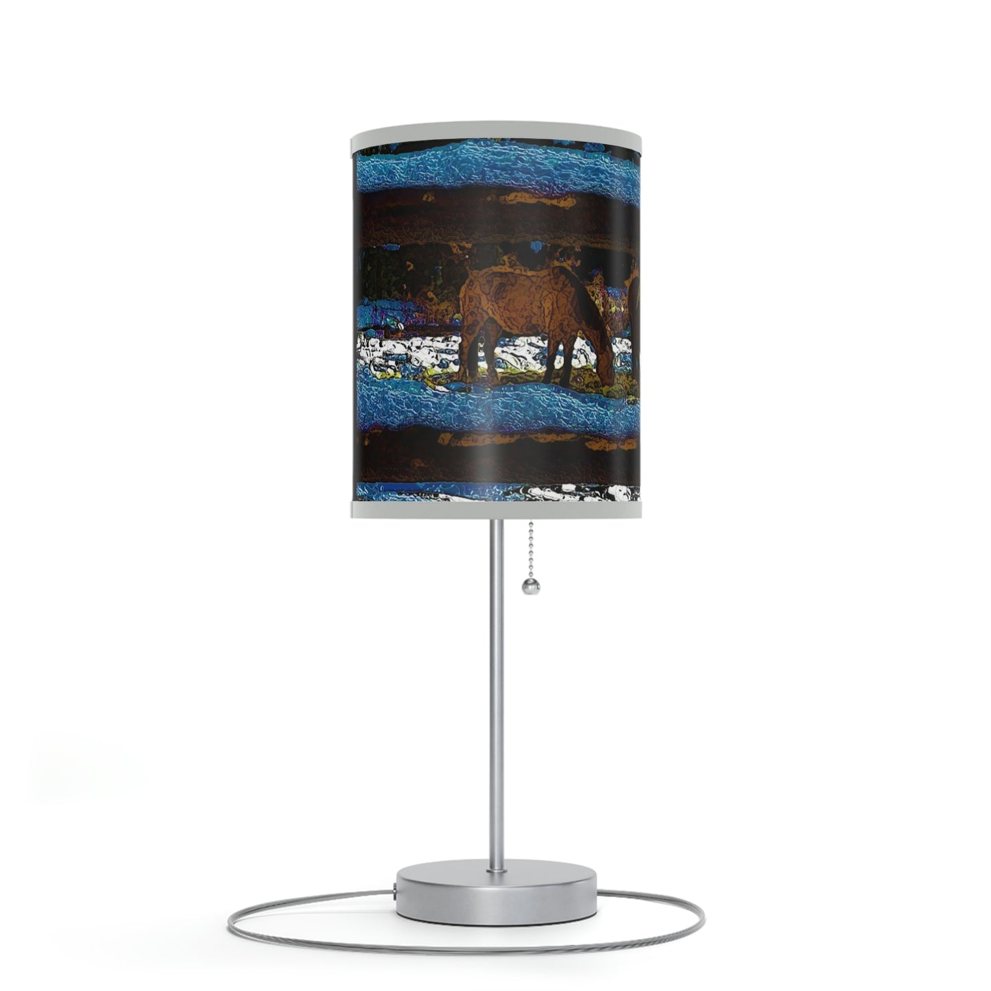 Lamp on a Stand, US|CA plug ... Corraled Horses In Winter ... Central Idaho, 5,600 Ft. Elevation