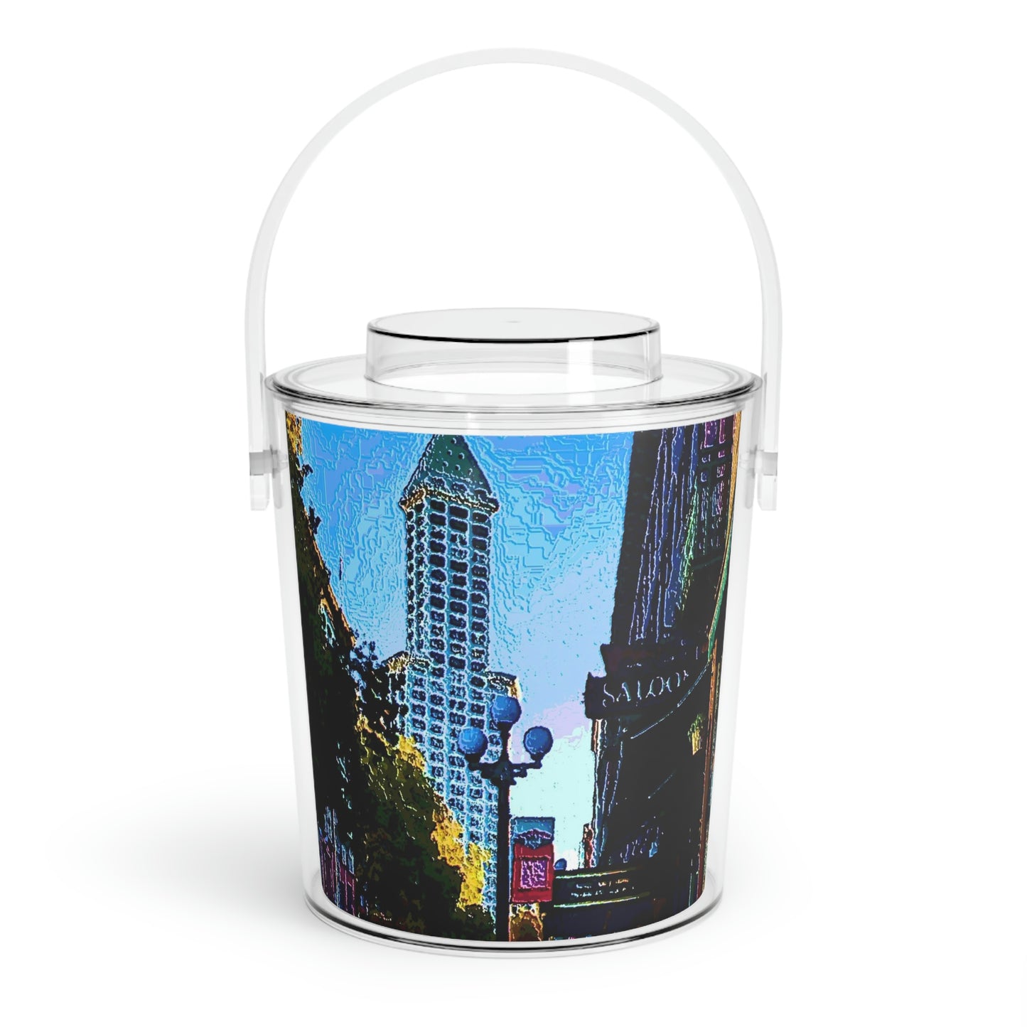 Ice Bucket with Tongs ...  Pioneer Square & Smith Tower ... 'That World Famous View' ... Colleague Supplied Photo ... Original Works ...