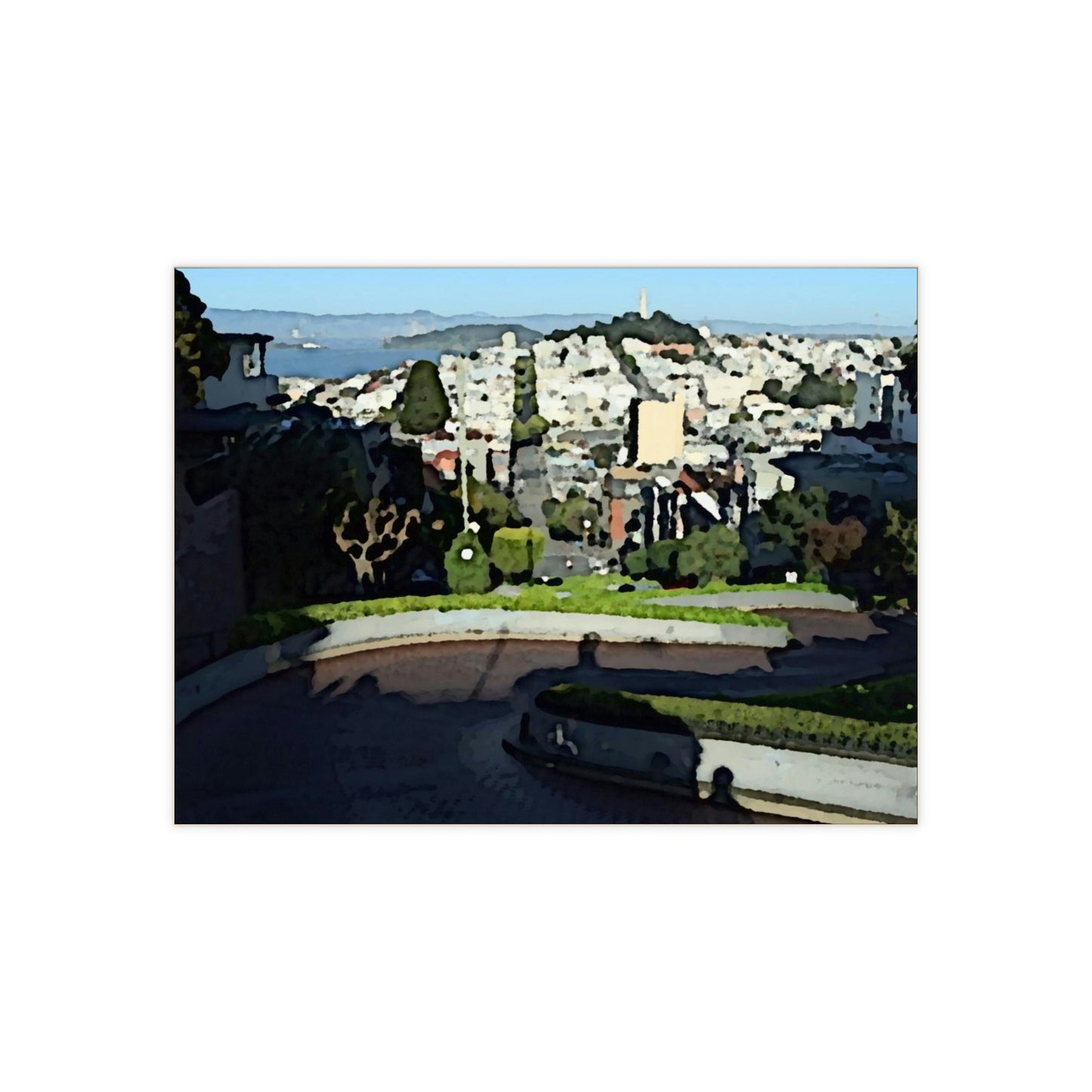 Ceramic Photo Tile ... "Lombard Street San Francisco, CA, USA" ... Family Archives 1970's ... Original Works ...