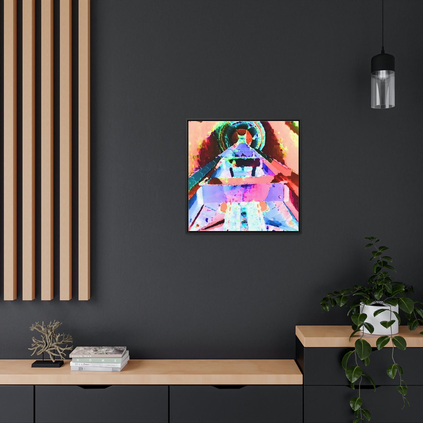 Gallery Canvas Wraps, Square Frame ... "Seattle's World Fair" ... Below Space Needle 'Looking Up' ... On A Very Rainy Morning (Father's Family Photo). ... Original ...