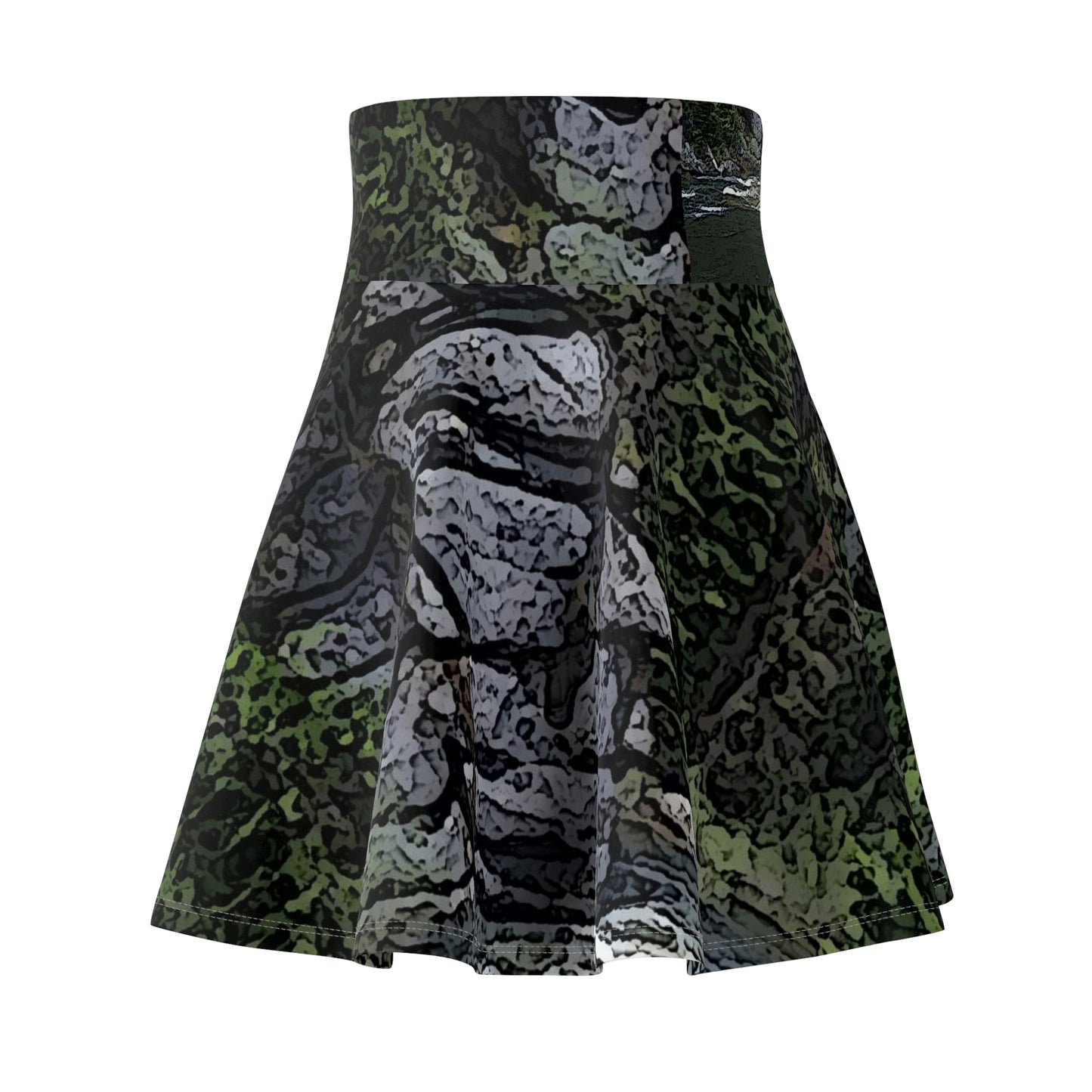 Women's Skater Skirt ..."I Am Innocent" ... Tricky-Dick Immortalized ... Nixon Rock: Along The River ... Central Idaho, Summer 2020 ... Original Works ...