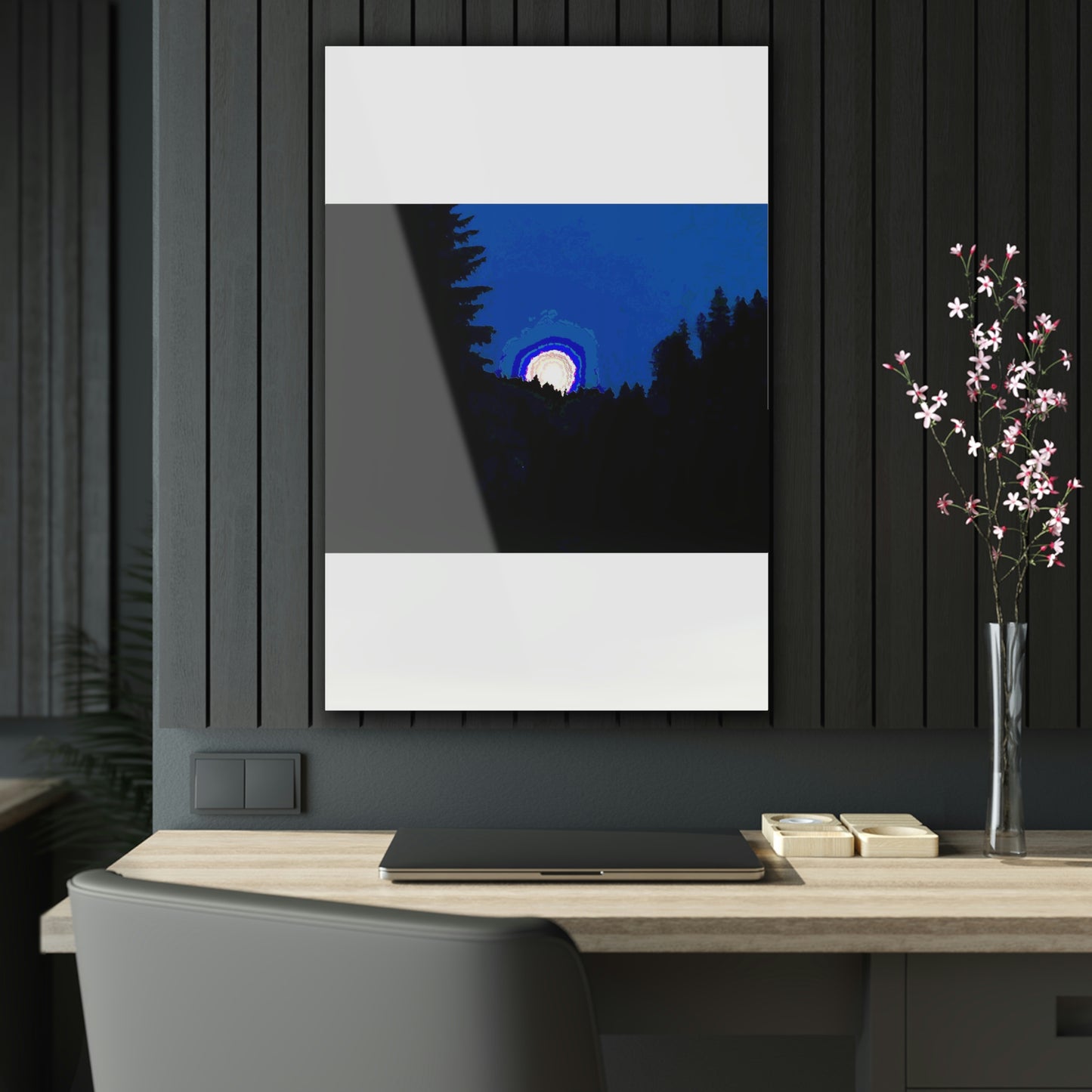 Acrylic Prints ... "The Road Home" ...' Over The River & Through The Woods To? ...' ... Moonscape Near Elk City, Idaho ... Original Works ... 5Jan23 ...