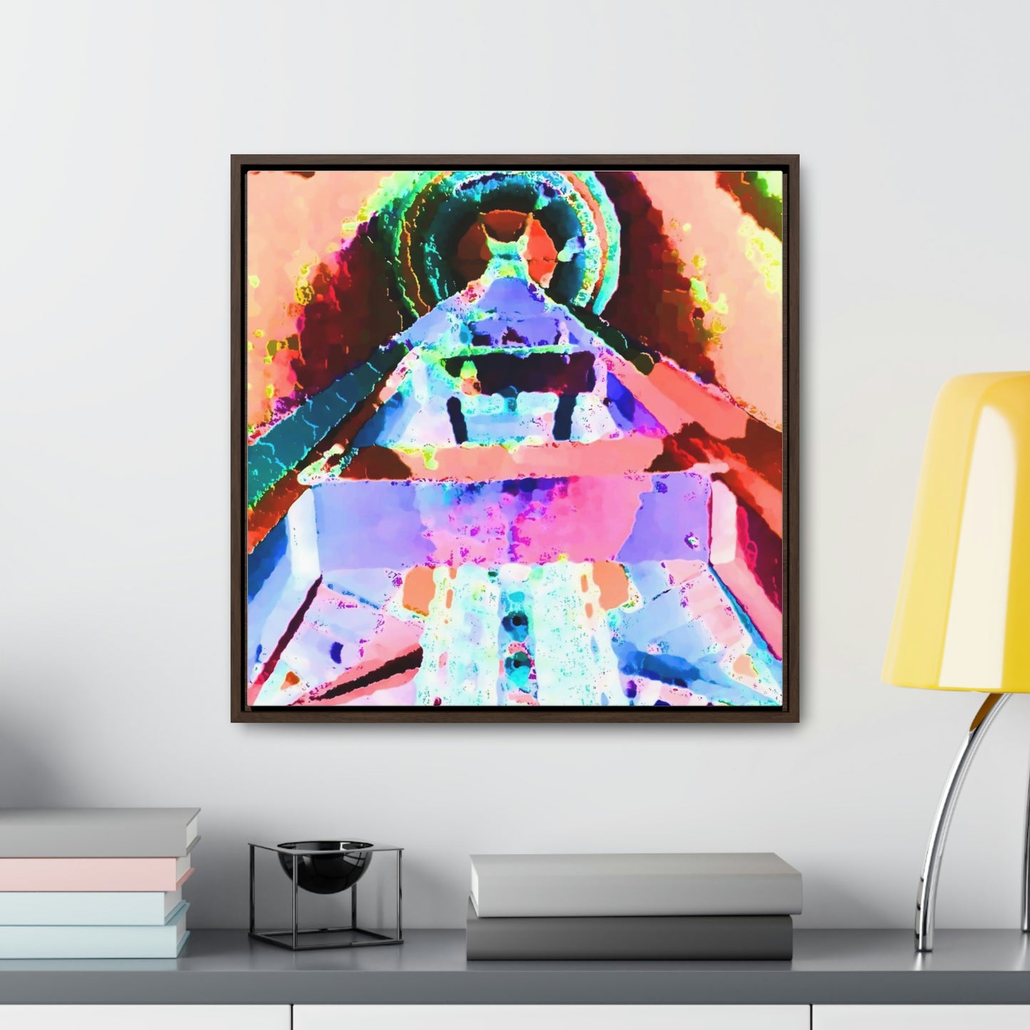Gallery Canvas Wraps, Square Frame ... "Seattle's World Fair" ... Below Space Needle 'Looking Up' ... On A Very Rainy Morning (Father's Family Photo). ... Original ...