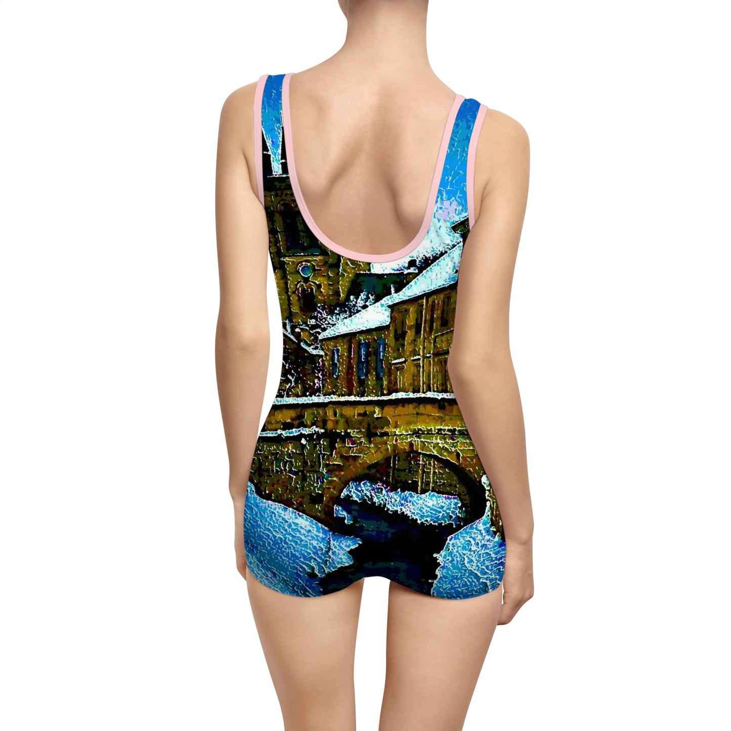 Women's Vintage Swimsuit ... Walikng The Streets & Alleys ... 'Strolling The Canals ... '  ... Original Works  ...