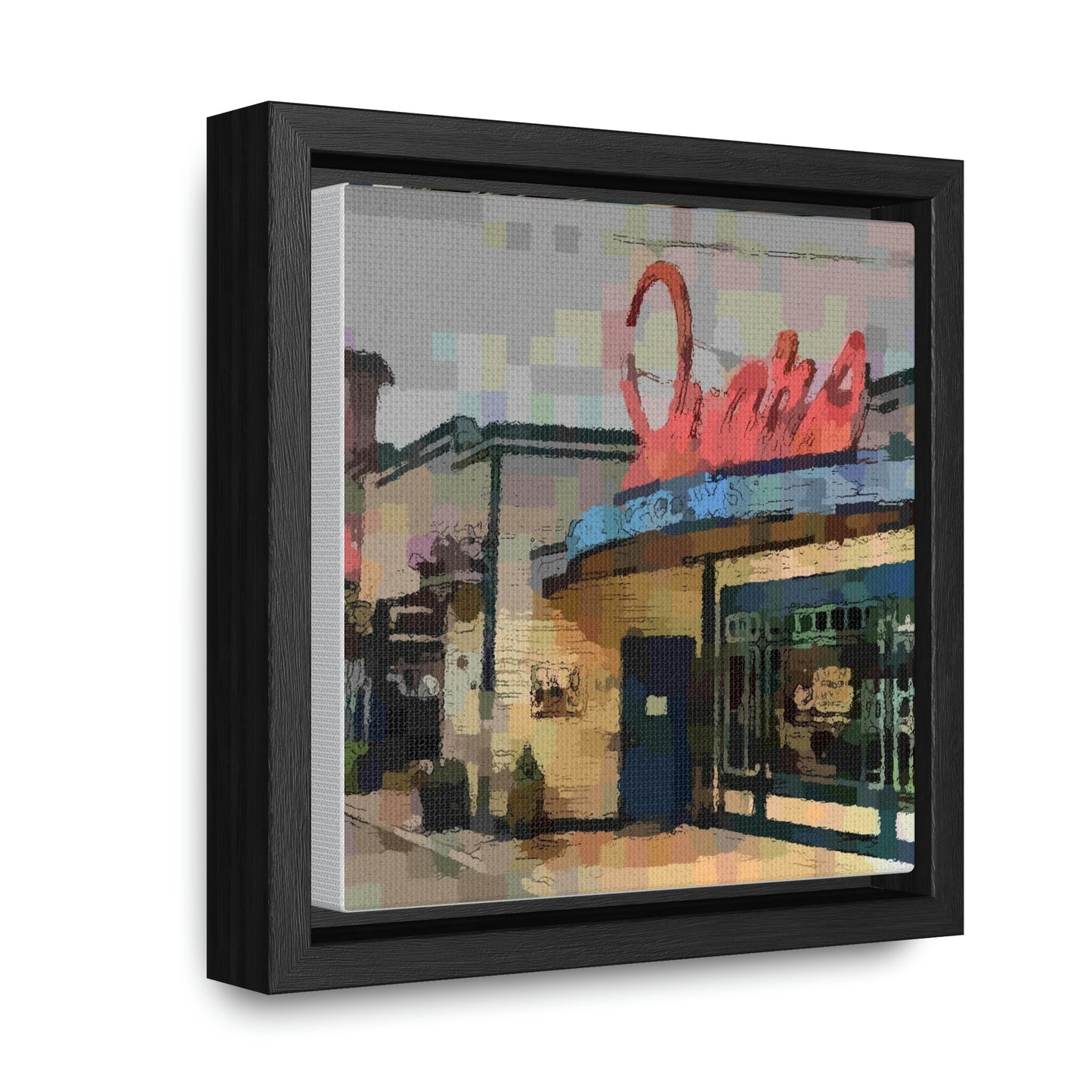 Gallery Canvas Wraps, Square Frame ...  In-A-Hurry & Stressed? ... Remember: Keep "Clam" ... Clam_Happy ...  'Ivars: Seattle Waterfront' ... Personal Archives ... Original Works ...