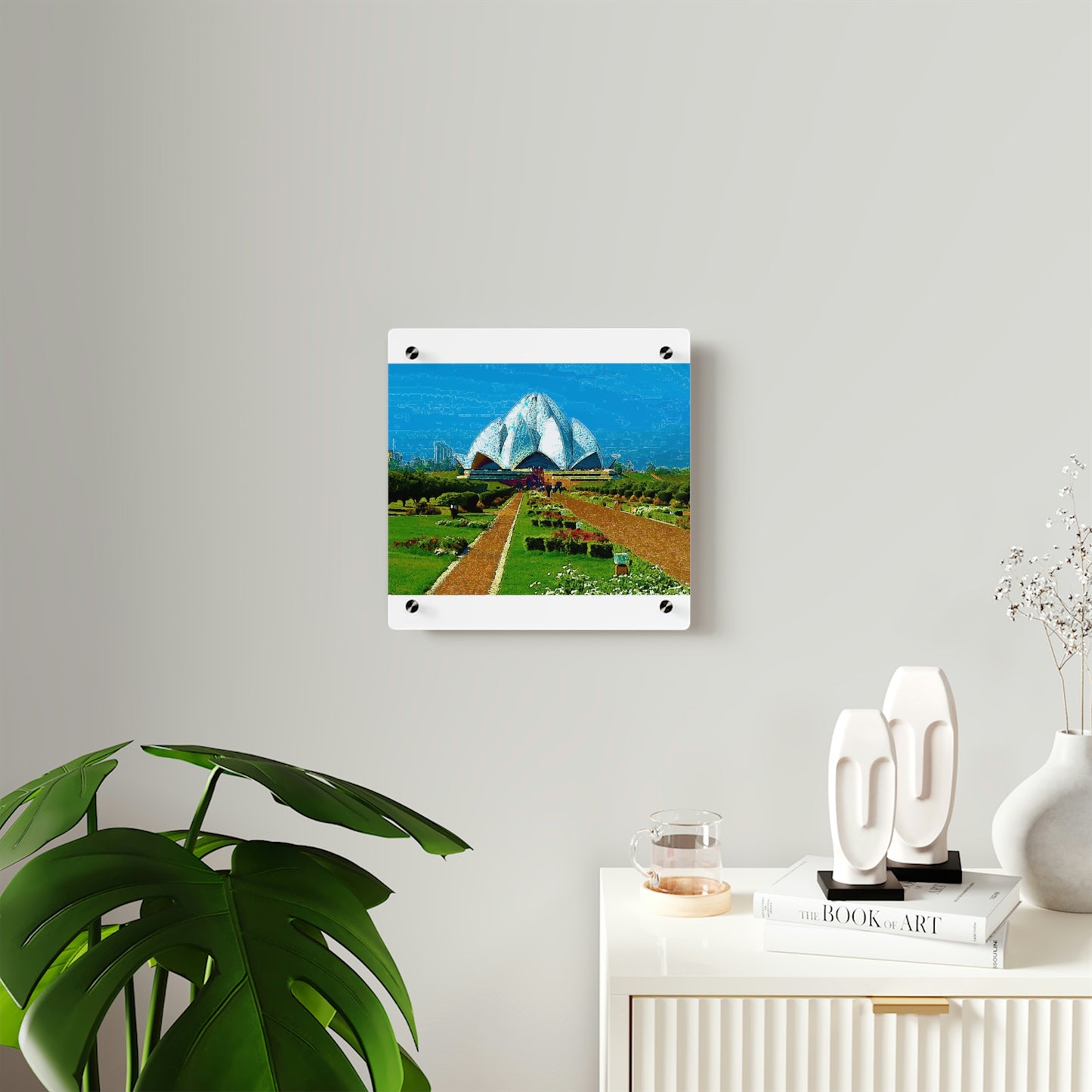Acrylic Wall Art Panels ... 'Bahai'i House-Of-Worship' ... "Lotus Temple: Delhi, India, 2008" ... Original Works ...