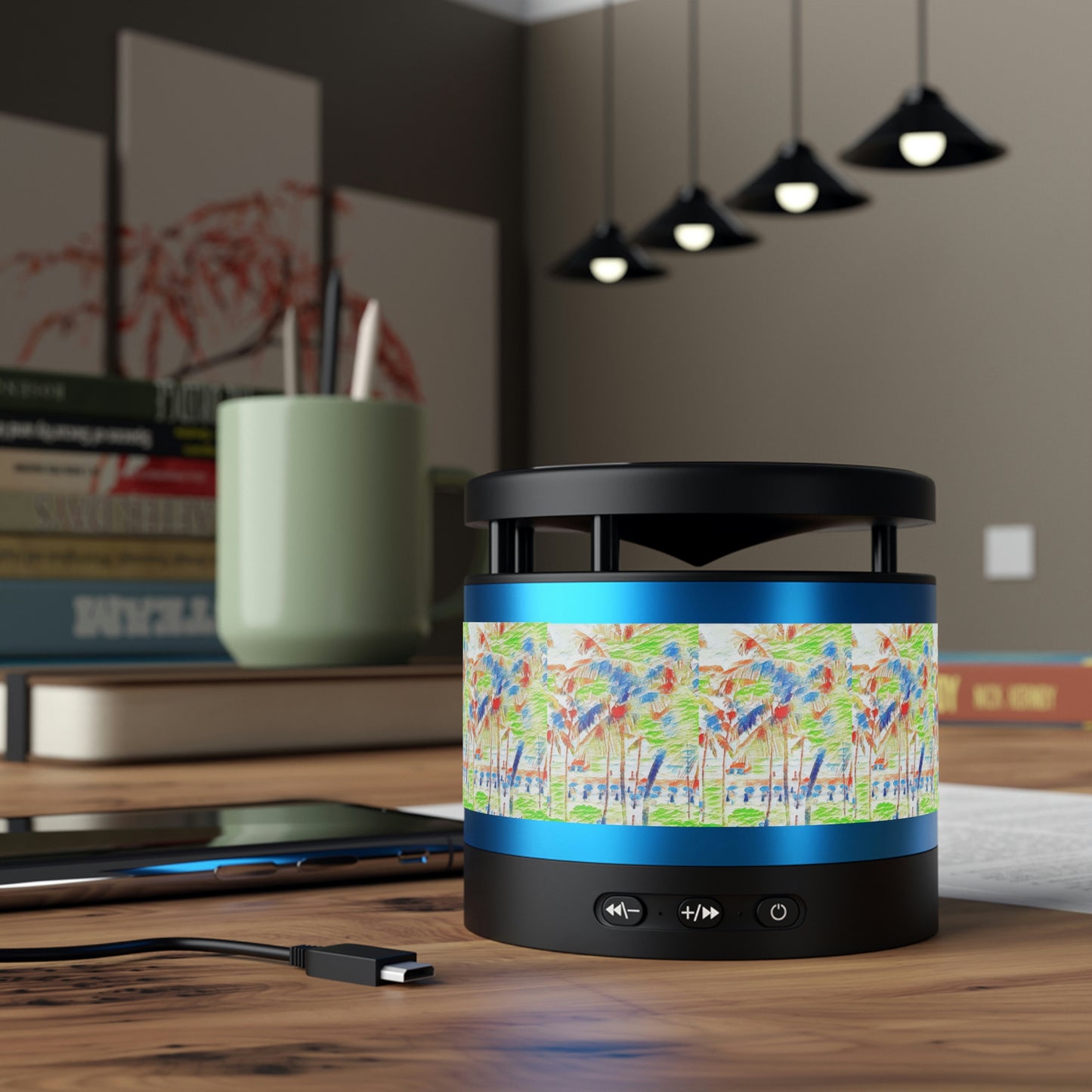 Metal Bluetooth Speaker and Wireless Charging Pad ... "The Royal Hawai'ian: Waikiki Beach_Beach" ... Honolulu, HI ... October 2014 (Halloween) ... Original Works ...