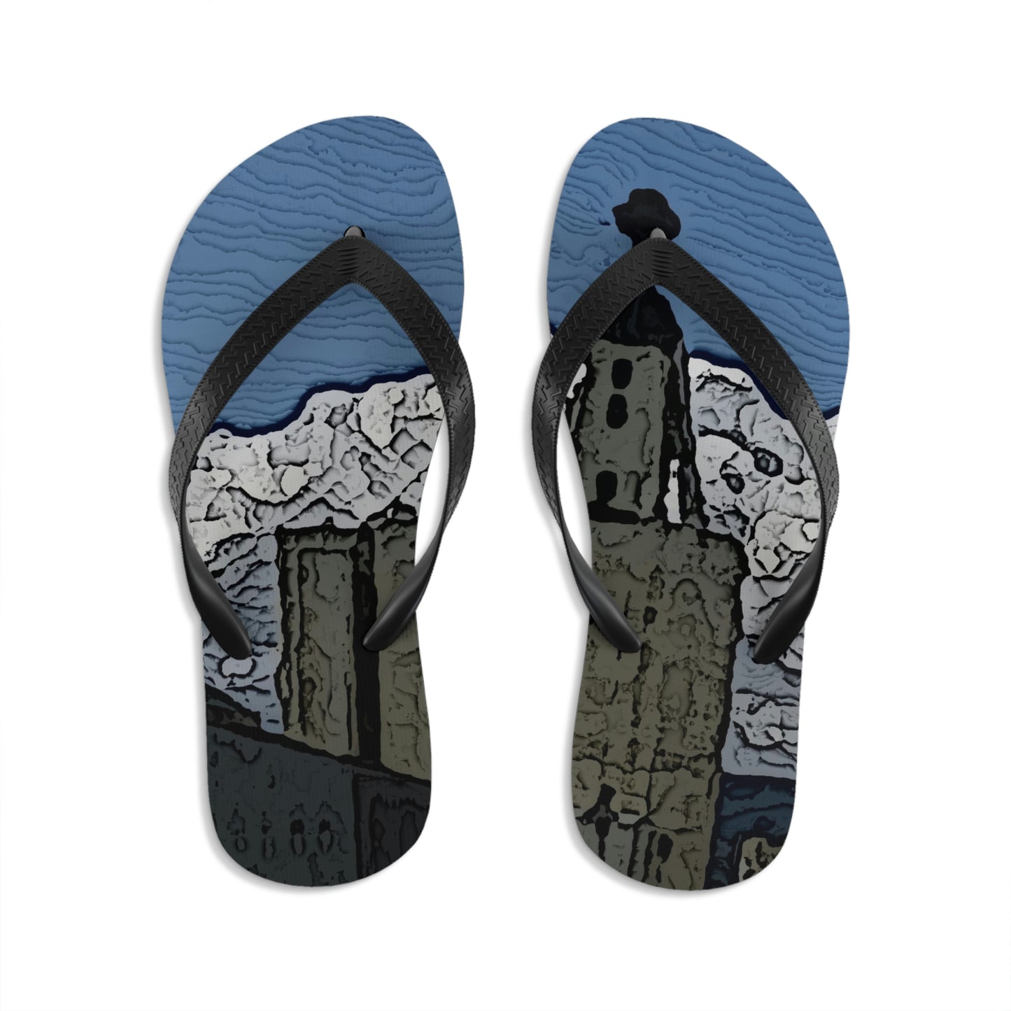 Unisex Flip-Flops ... "ICP: Idaho County Propane ... 'Production Facilities Grangeville, Idaho' ... "  Original Works: Rendering Time: 10 Hours ...