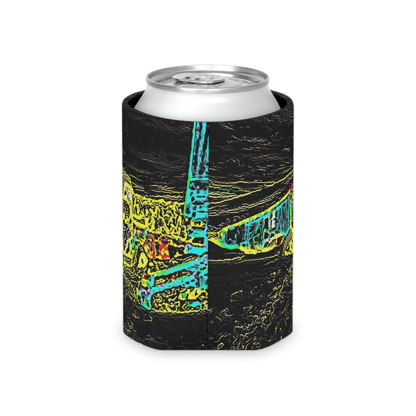 Can Cooler ... "Snow Vehicle In Snow Storm At-Rest" ... Circa 12Mar23 ... Central Idaho ... 18-Hours Rendering Time: Original Works ...
