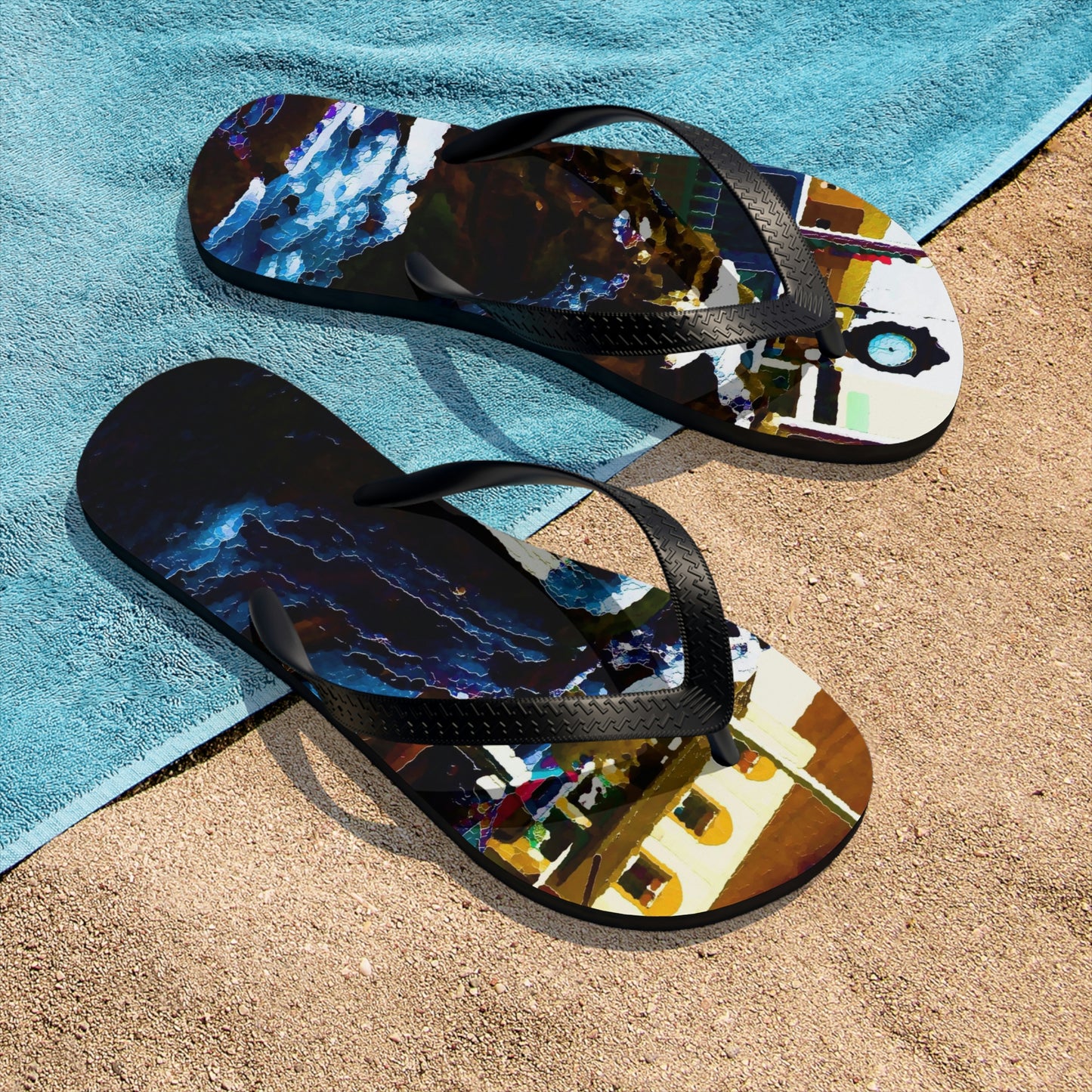 Unisex Flip-Flops ...  "Ice & Water Sculpted" ... Downtown Grangeville, Idaho ... Adjacent To Irwin Pharmacy ... 5Jan23 ... Original Works ...