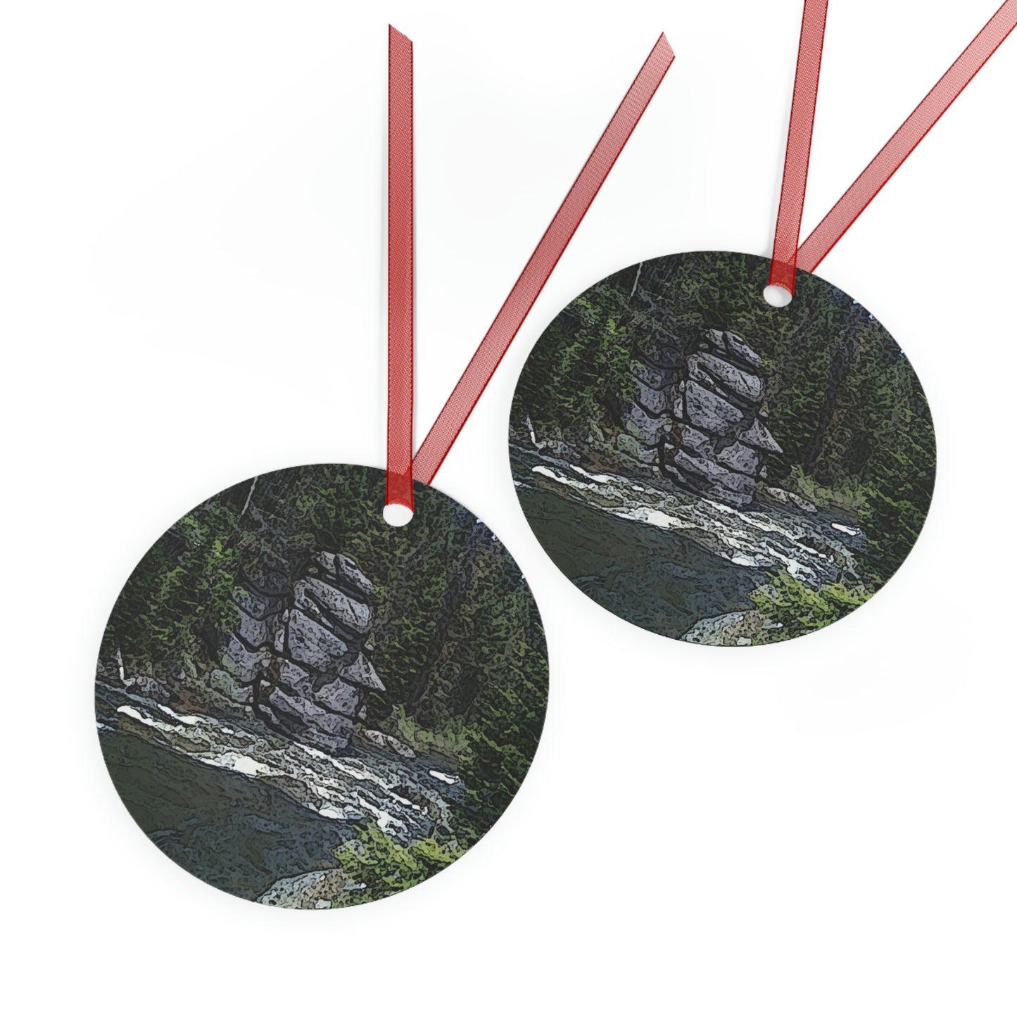 Metal Ornaments ..."I Am Innocent" ... Tricky-Dick Immortalized ... Nixon Rock: Along The River ... Central Idaho, Summer 2020 ... Original Works ...