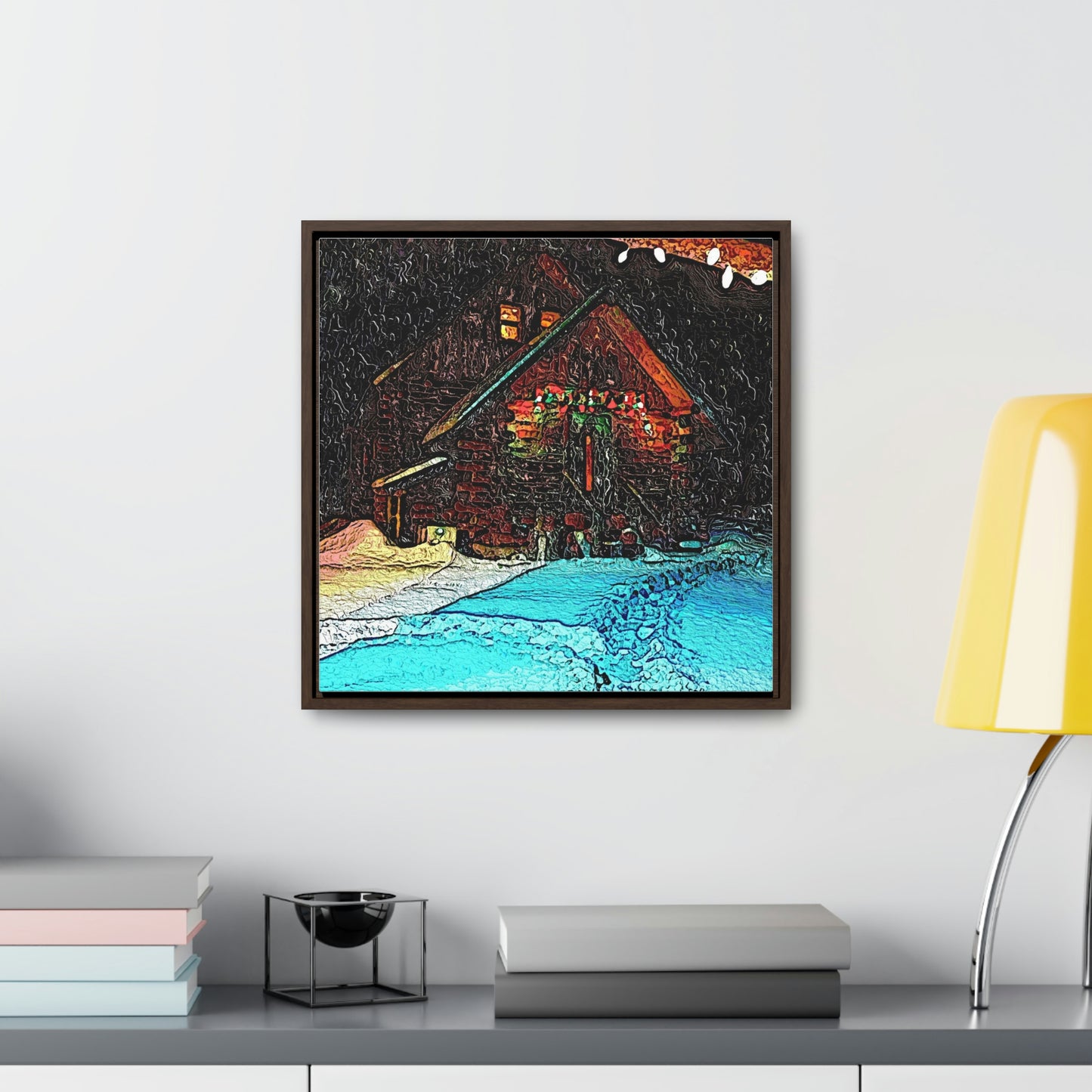 Gallery Canvas Wraps, Square Frame ... A Very Snowy November 2022 ... 'Mountains Of Central Idaho' ... Rhett Creek & Beyond ... Original Works: 10 Hours Rendering Time ...