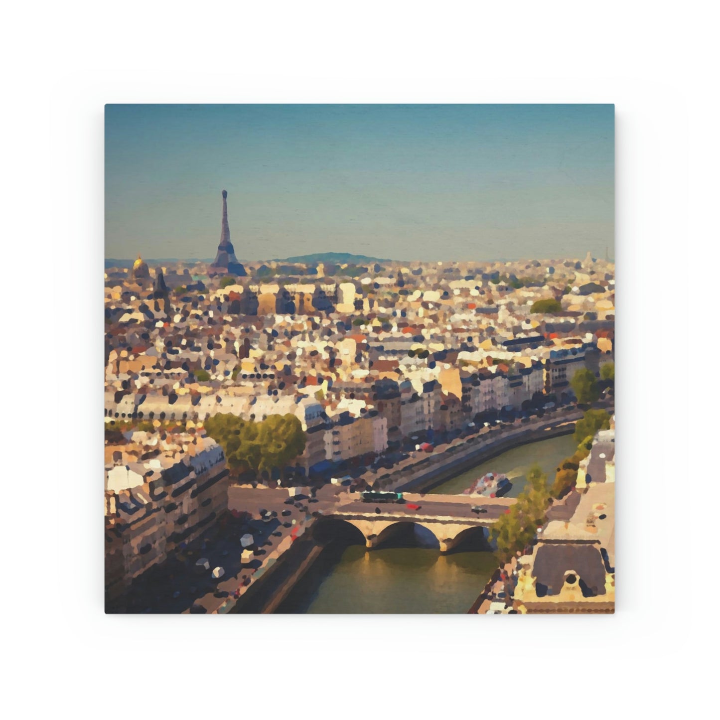 Wood Canvas ... Au Paris ... "Along The River Seine" ... Barbara Joan Bonnell-Holt: 1972 ... Original Works ...