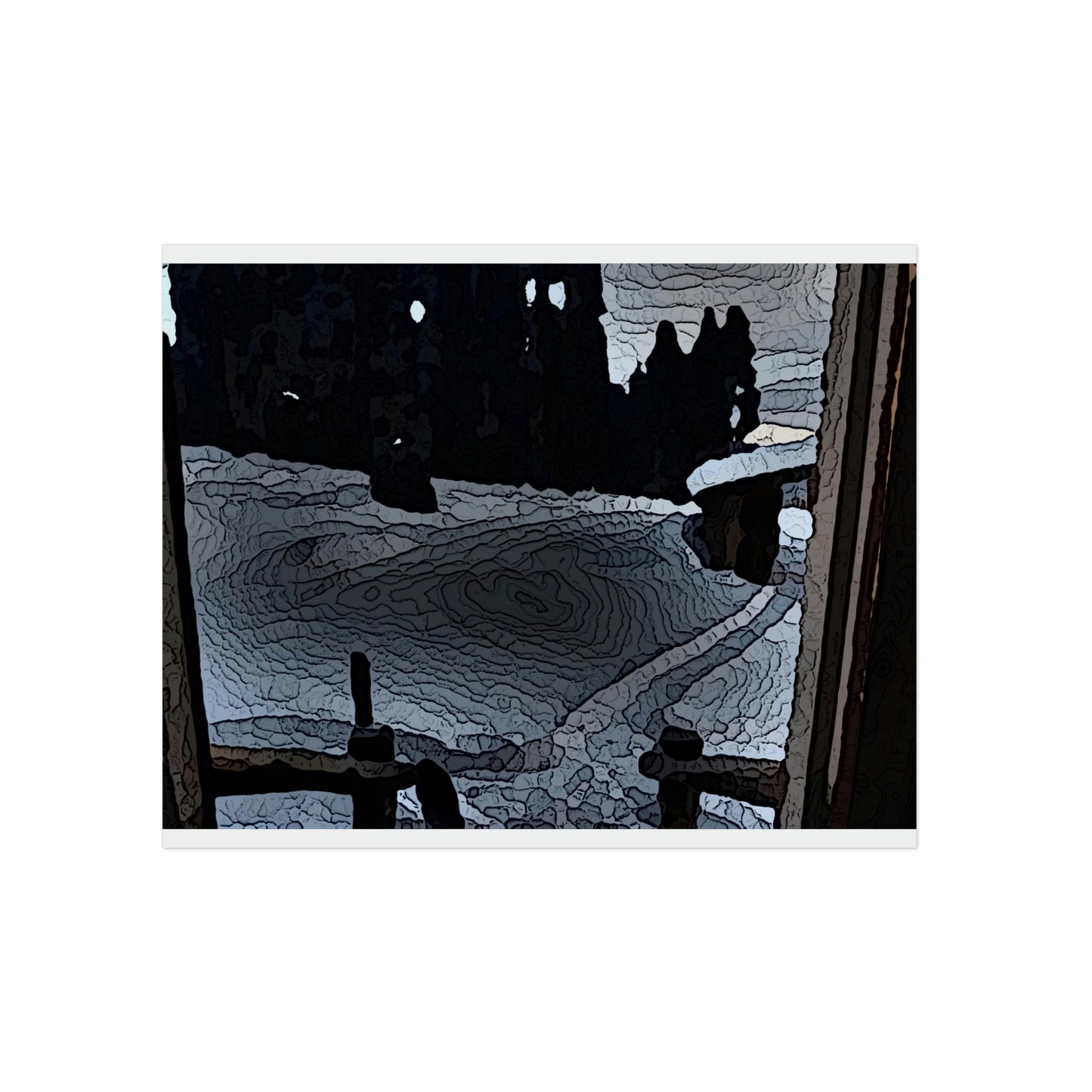 Aluminum Composite Panels ... "It's Warm Inside & Very Cold Outside" ... Duty Calls ... Winter-Cabin-Scene: December 2022 ... Original Works ...