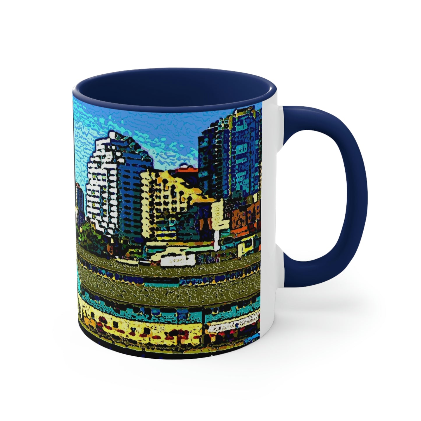 Accent Coffee Mug, 11oz ... That Classic Wheel ... 'Seattle's Wheel' ... & An Old Classic Waterside Vendors ...  'Family Archives' ... Original Works ...