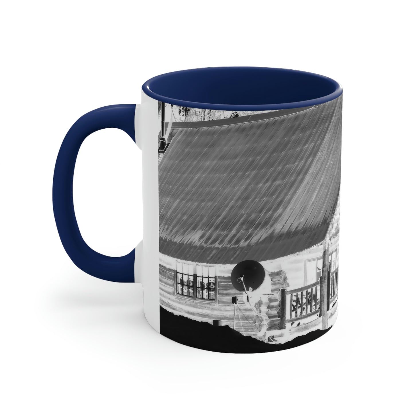 Accent Coffee Mug, 11oz ... A Beautiful Lodge & Back-Country Outfitter In A Mountain Town ... 'Dixie, Idaho, November 2022' ... Original Works ...