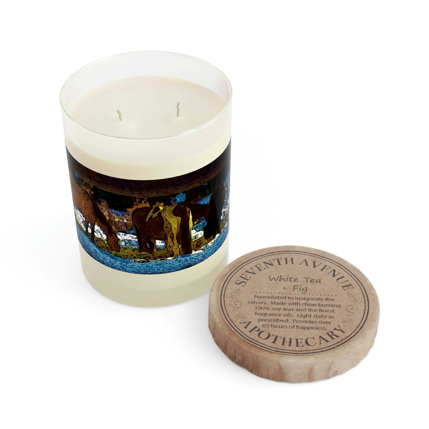 Scented Candle - Full Glass, 11oz ...  A Horse ... A Saddle ...  Foraging Through The Snow ...  An_Asses 'Cry' ... Central Idaho, November 2022 ...  Original Works ..
