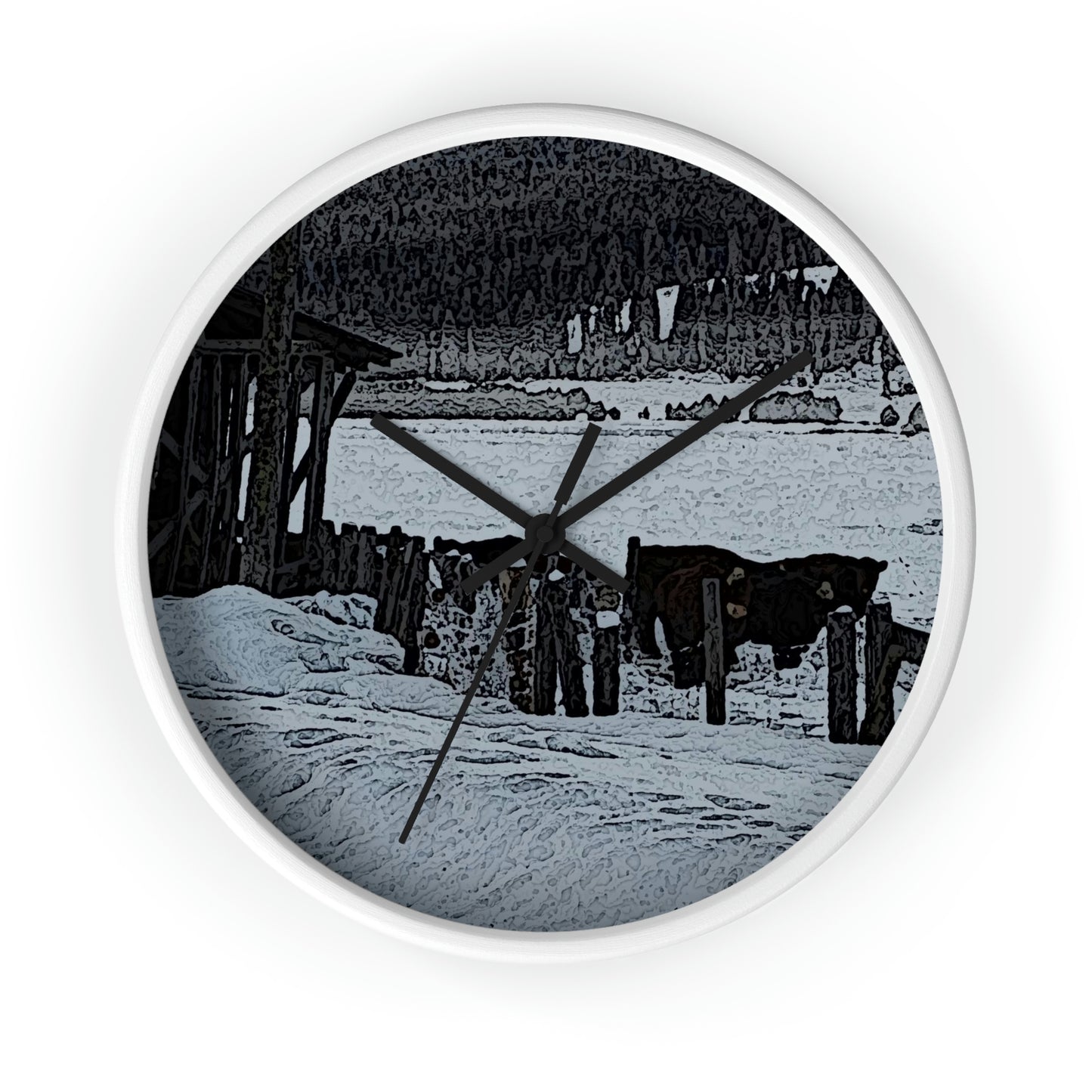 Wall clock ... A Quiet Morning ... "Along The Red River & Nature Preserve Plateau" ... Jan23 ... Original Works ...