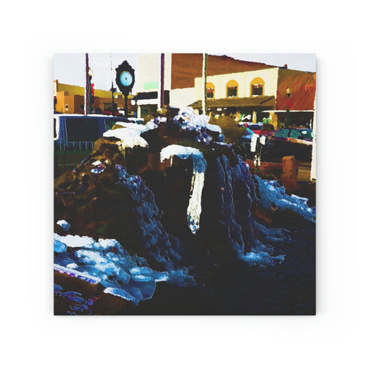 Wood Canvas ...  "Ice & Water Sculpted" ... Downtown Grangeville, Idaho ... Adjacent To Irwin Pharmacy ... 5Jan23 ... Original Works ...