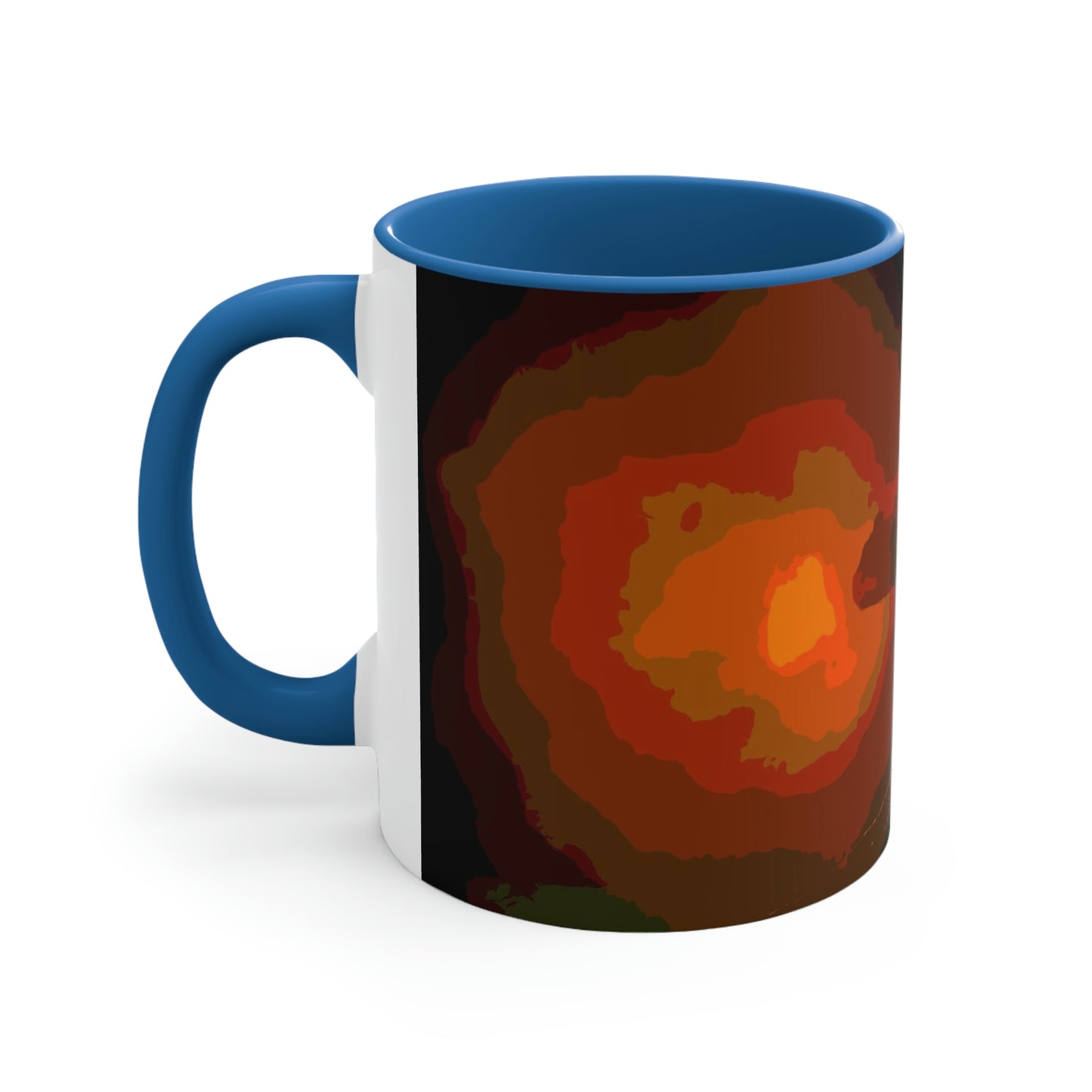 Accent Coffee Mug, 11oz ... Ruger .357 Magnum Early-Morning-Target-Practice ... 'Circa April 2022' ... Original Works ...