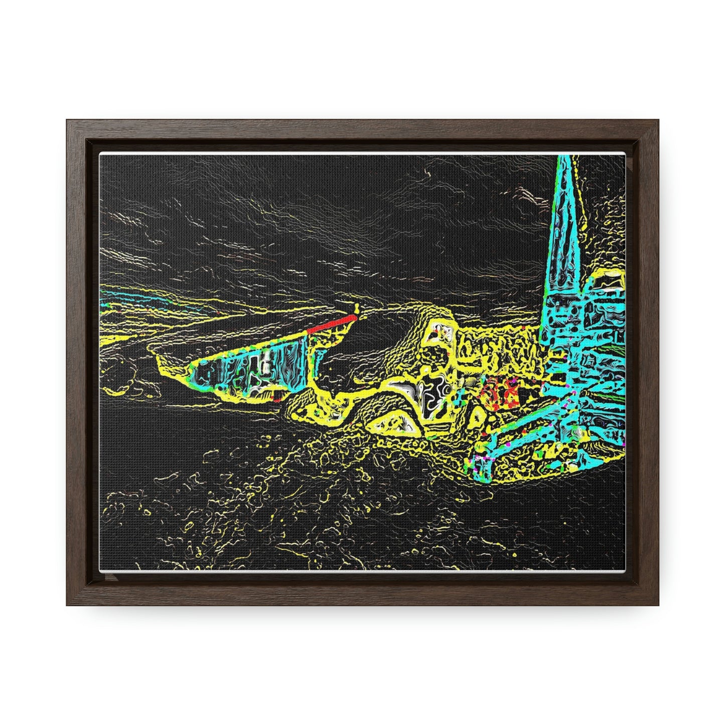 Gallery Canvas Wraps, Horizontal Frame ... "Snow Vehicle In Snow Storm At-Rest" ... Circa 12Mar23 ... Central Idaho ... 18-Hours Rendering Time: Original Works ...