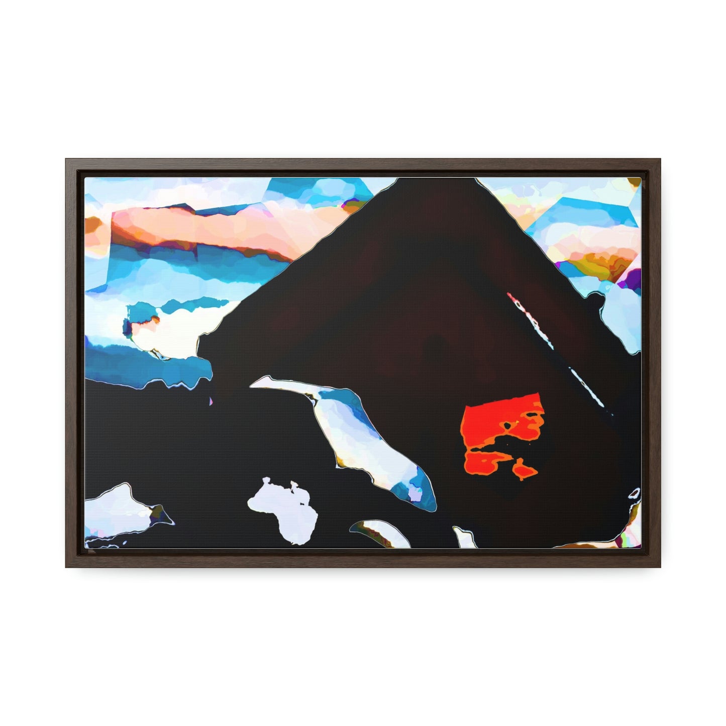 Gallery Canvas Wraps, Horizontal Frame ... After An Intense Snow Storm ... 'Digging Out' ... A Vehicle & Cabin "In The Mountains" ... March 2023 ... Original Works ...