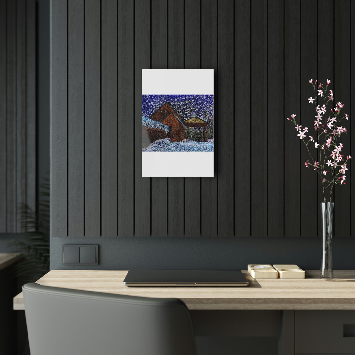 Acrylic Prints ... Van Gogh-Ian 'Inspired' Mountain Winter Paradise ... November 2022 ... Rhett Creek, Idaho ... Original Works ...