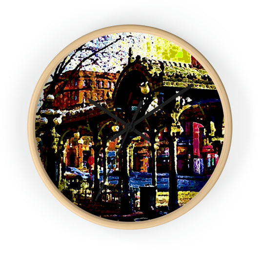 Wall clock ... A Very Fine Place To Meet ... To Catch The Bus ... 'To Find A Friend' .. Just-To-Hangout ... Dr FJHolt Base Photo ... Original Works ...