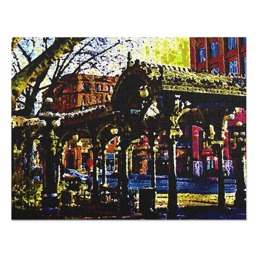 Jigsaw Puzzle (30, 110, 252, 500,1000-Piece) ... A Very Fine Place To Meet ... To Catch The Bus ... 'To Find A Friend' .. Just-To-Hangout ... Dr FJHolt Base Photo ... Original Works ...