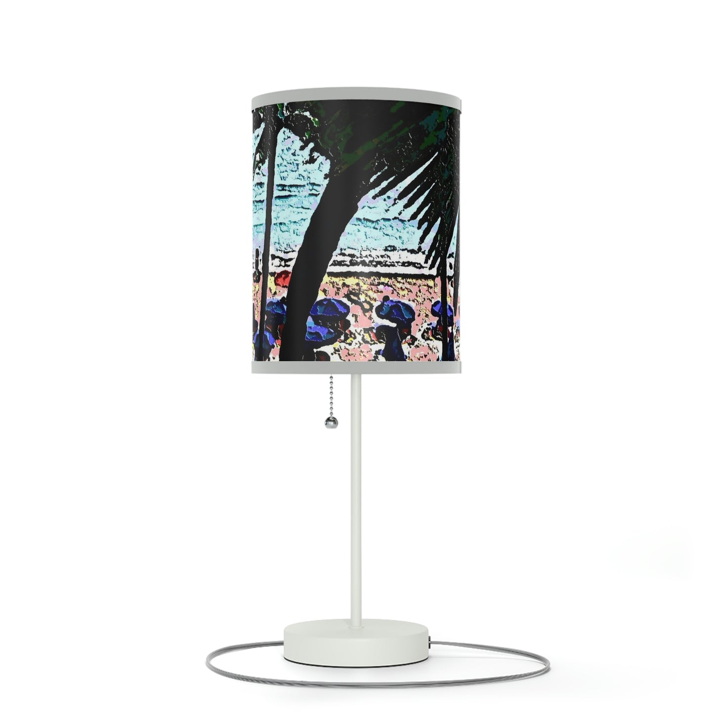 Lamp on a Stand, US|CA plug ... "A Beautiful Beach Amongst The Palms" ... The Outrigger Waikiki, Honolulu, Oahu ... Original Works ...