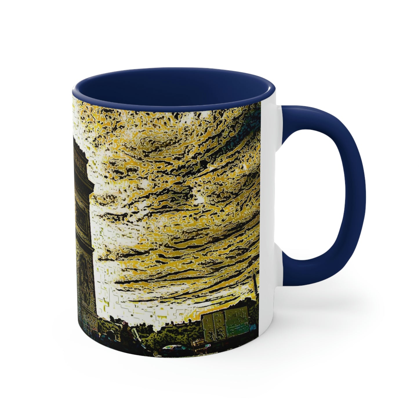 Accent Coffee Mug, 11oz ...  L'Arc de Triomphe ... 'Barbara Joan Bonnell-Holt Photo' ... Circa 1972 ... Oringinal Works ...