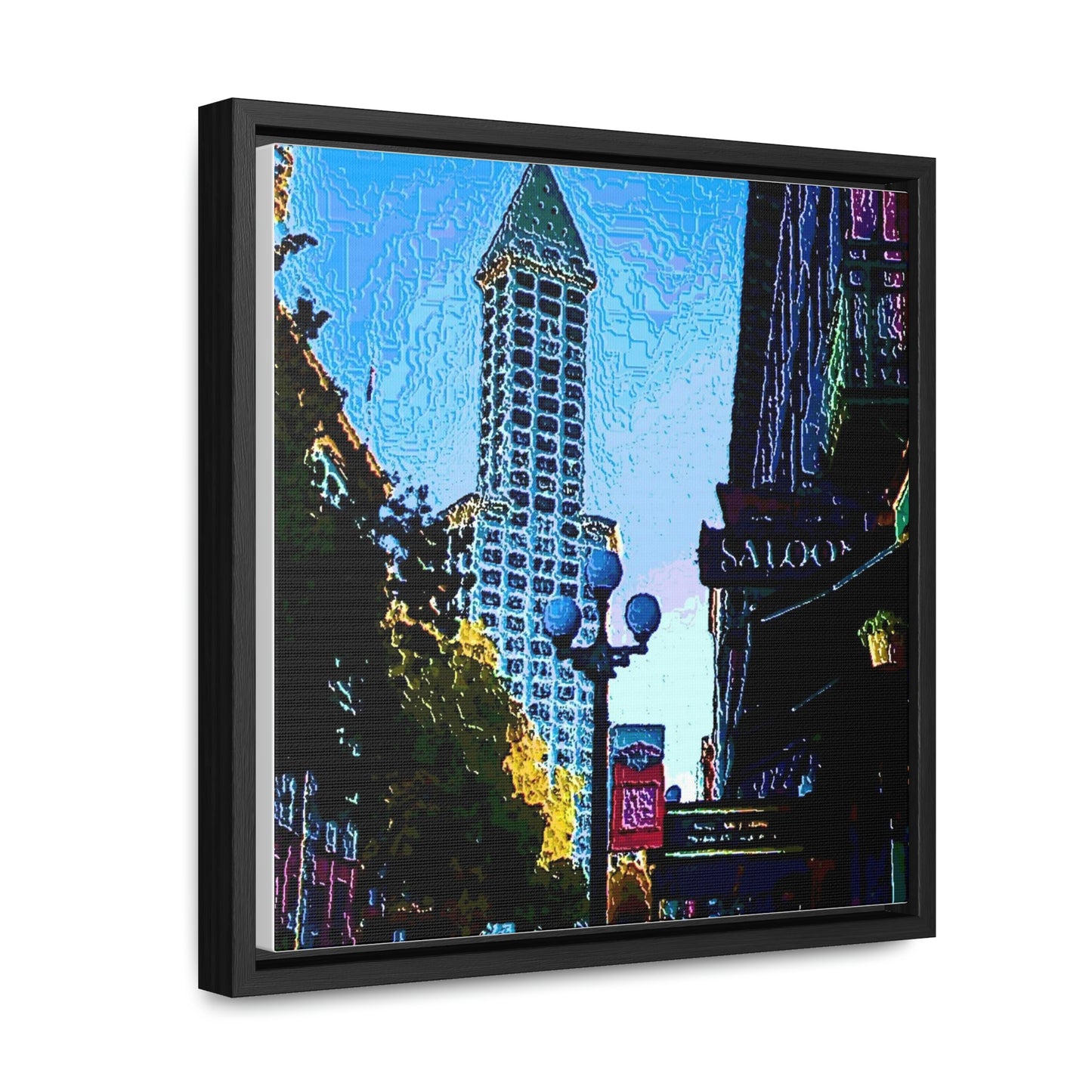Gallery Canvas Wraps, Square Frame ...  Pioneer Square & Smith Tower ... 'That World Famous View' ... Colleague Supplied Photo ... Original Works ...