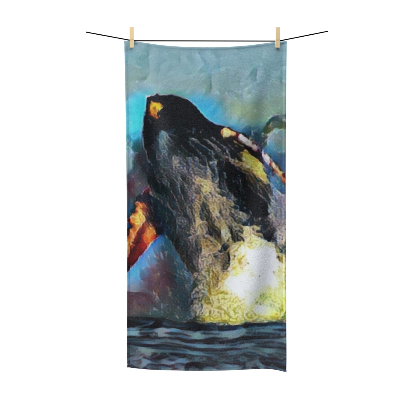 Polycotton Towel ... An Extraordinary Humpback Breach ... 'With Explosive Energy' ... Family Archives (KPH) ... Circa: 21st Century. Maui, HI ... Original Works ...