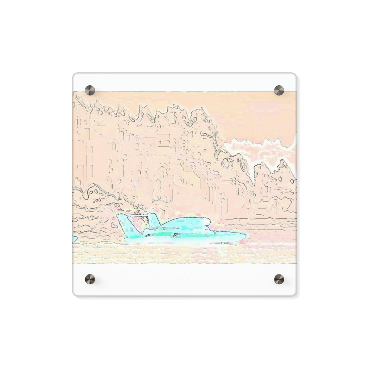 Acrylic Wall Art Panels ... Seattle Columbia Cup On Lake Washington ... "Dave Wilcox Heads For The Win" ... Associate Gift-Photo ... Original Works ...