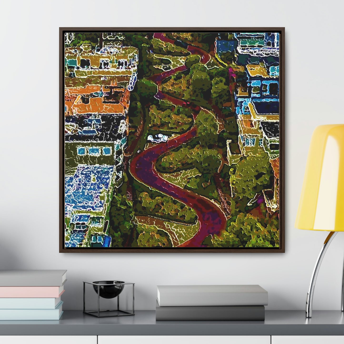 Gallery Canvas Wraps, Square Frame ... A Crazy Street ... 'Eight Winding Curve-Switchbacks' ... "Lombard Street, San Francisco, CA' ... Family Archives: 1970's ... Original Works ...