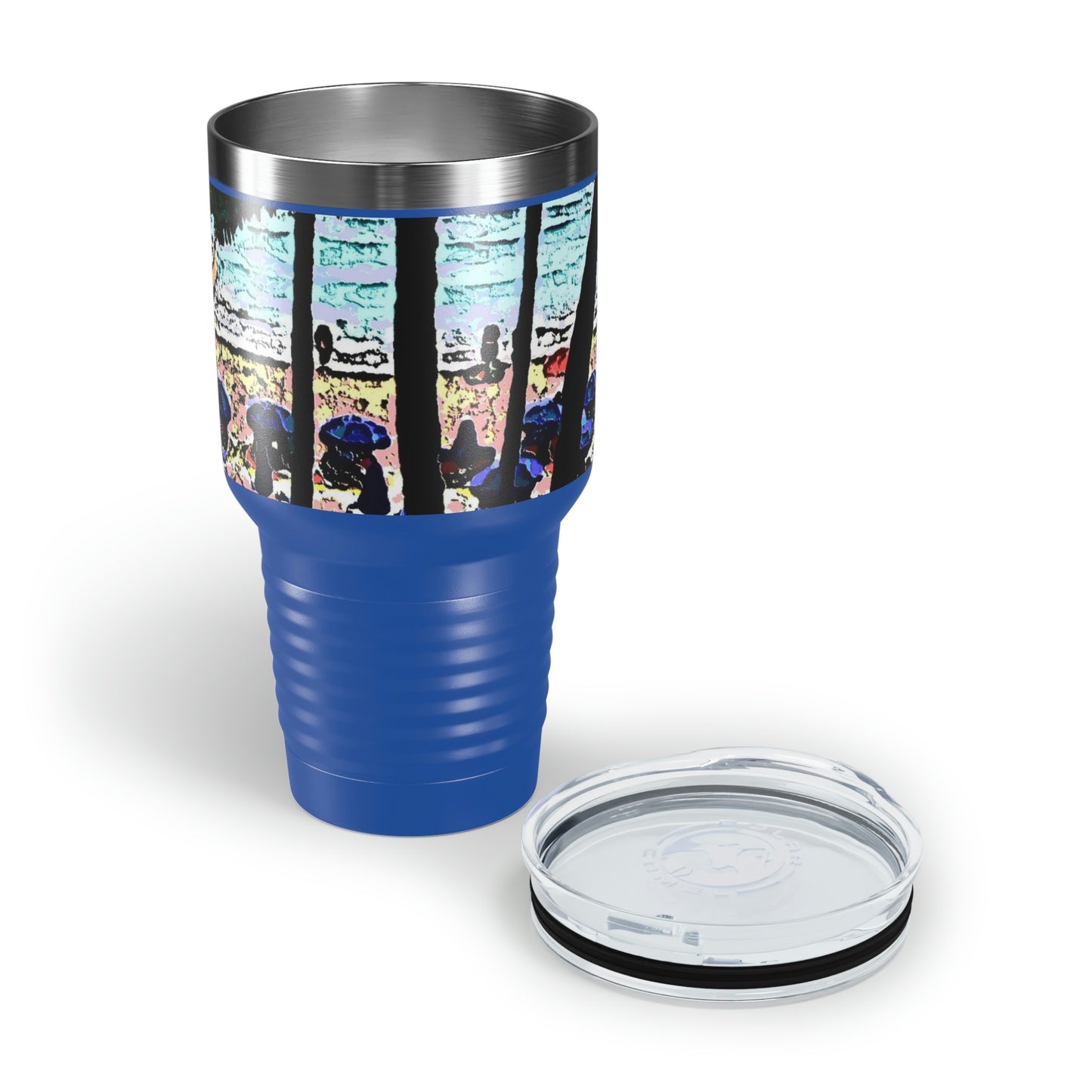 Ringneck Tumbler, 30oz ... "A Beautiful Beach Amongst The Palms" ... The Outrigger Waikiki, Honolulu, Oahu ... Original Works ...