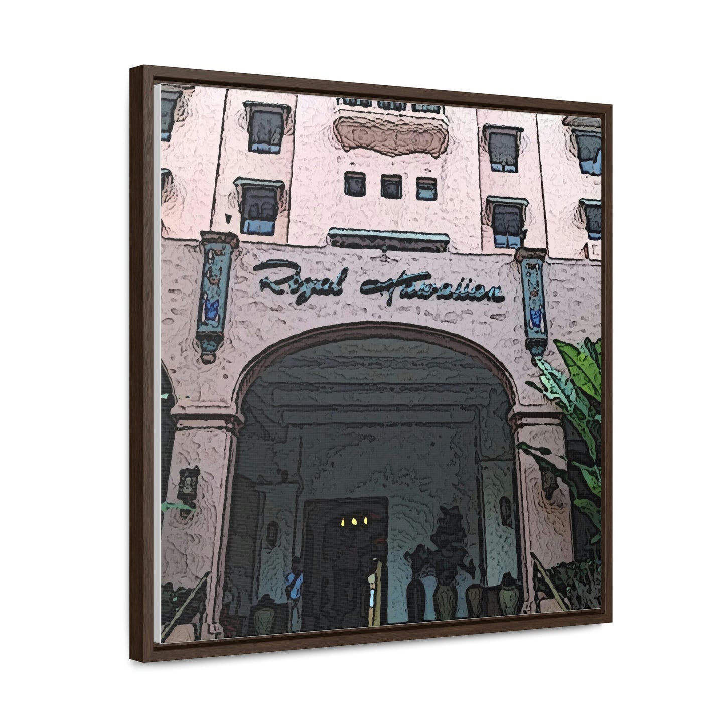 Gallery Canvas Wraps, Square Frame ...  "La Grande Entree" At: 'The Pink Palace' ... The Royal Hawai'ian ... Honolulu, HI ... '27Oct2014' ... Original Works ...
